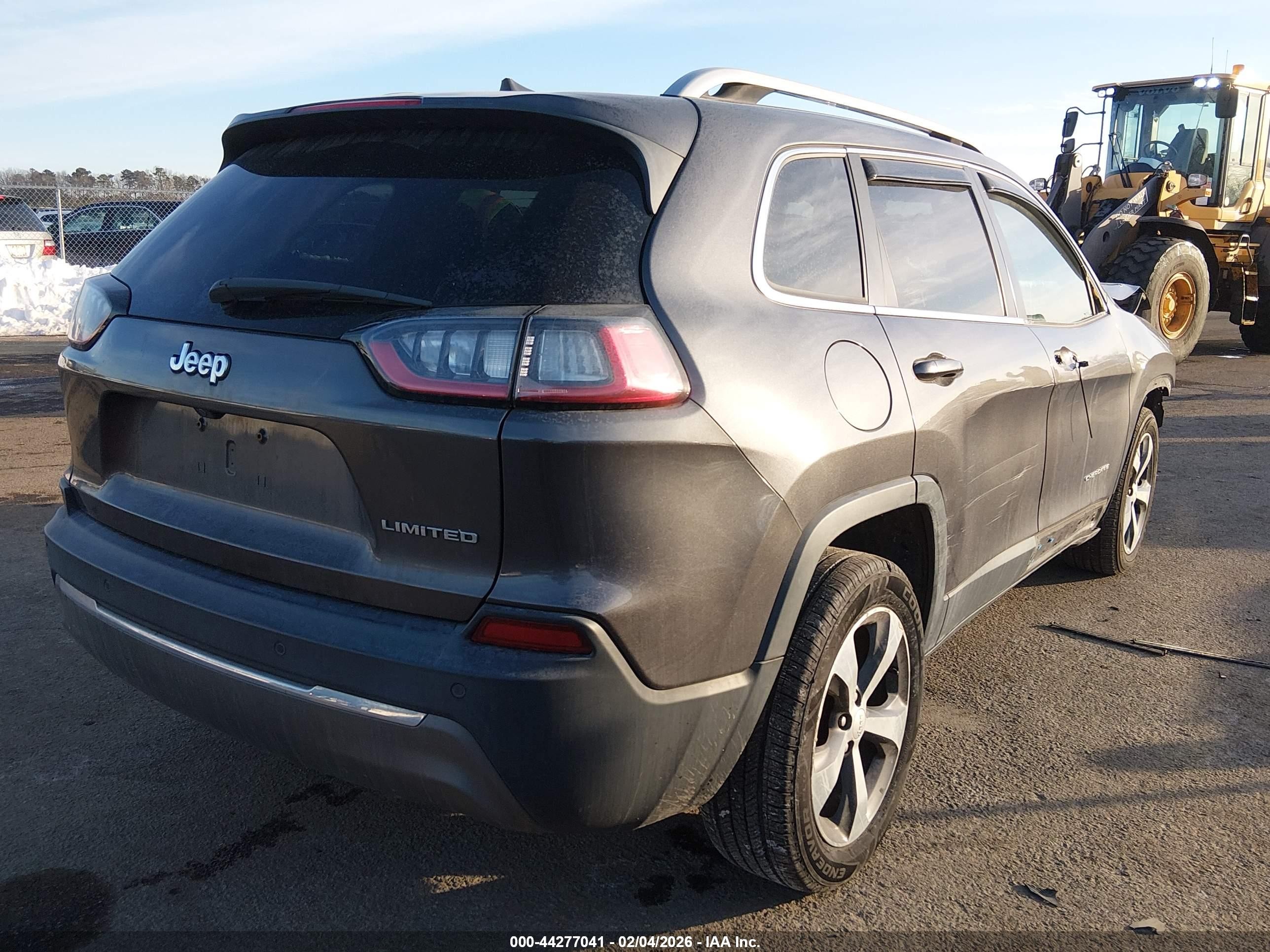 2019 Jeep Cherokee Limited Fwd Серый vin: 1C4PJLDB0KD346263