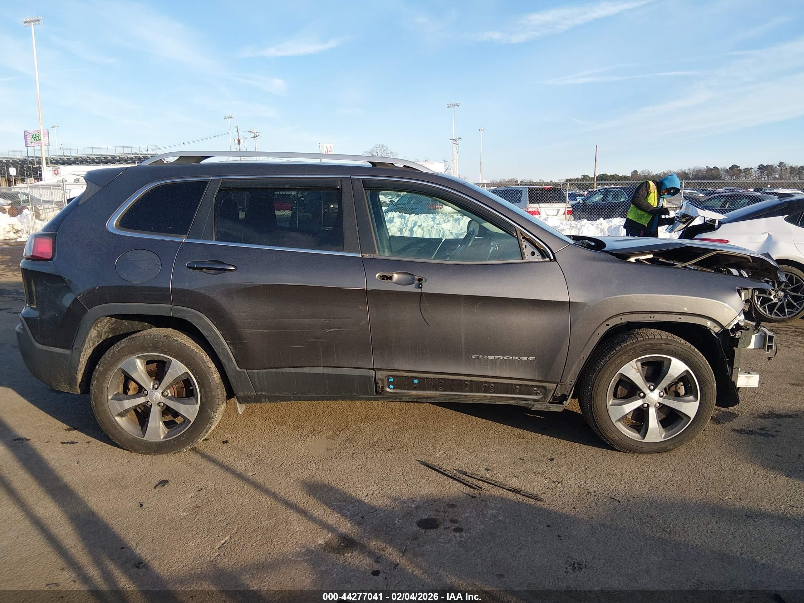 2019 Jeep Cherokee Limited Fwd Серый vin: 1C4PJLDB0KD346263