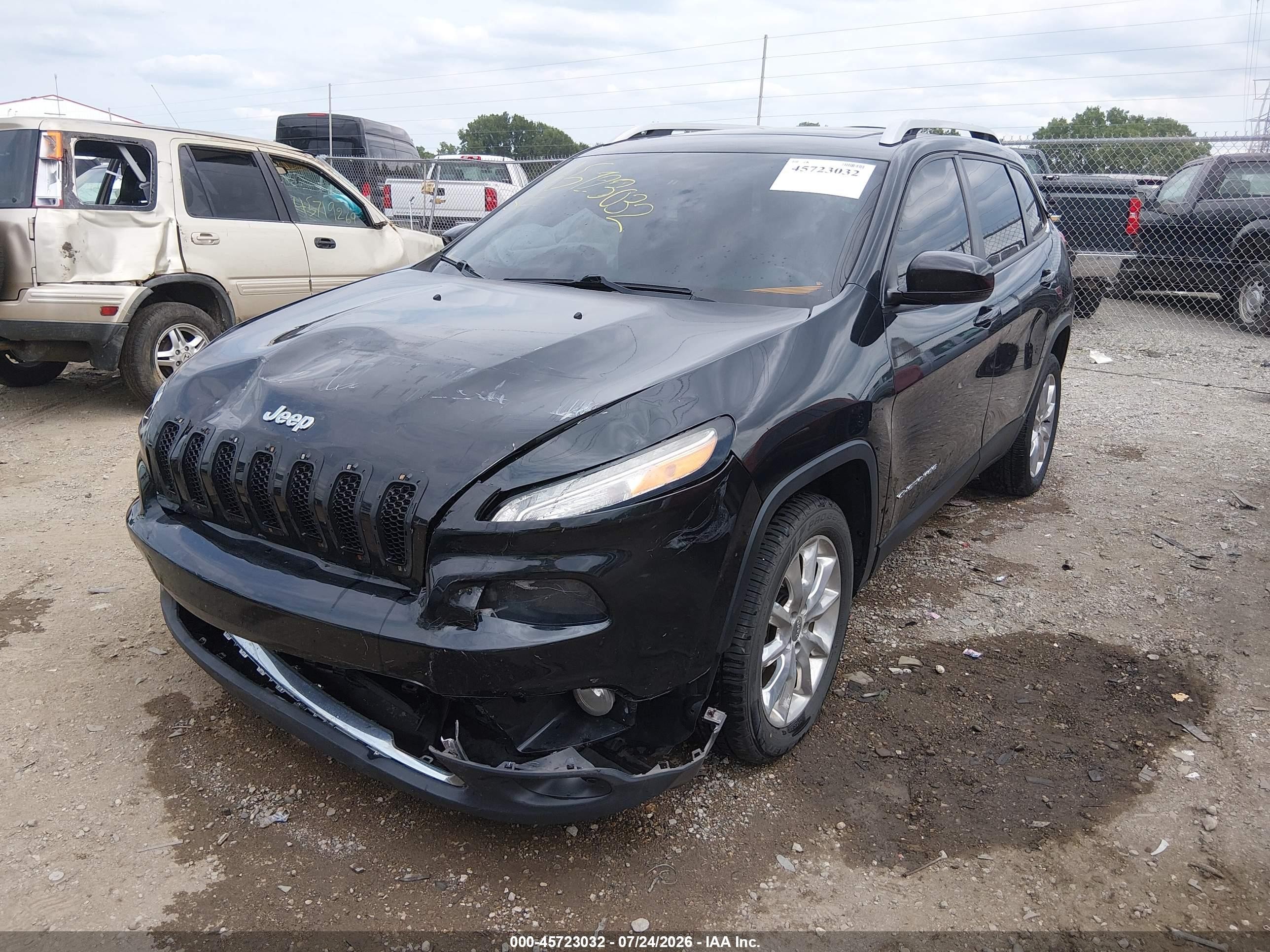 2014 Jeep Cherokee Limited Black vin: 1C4PJLDB1EW279262