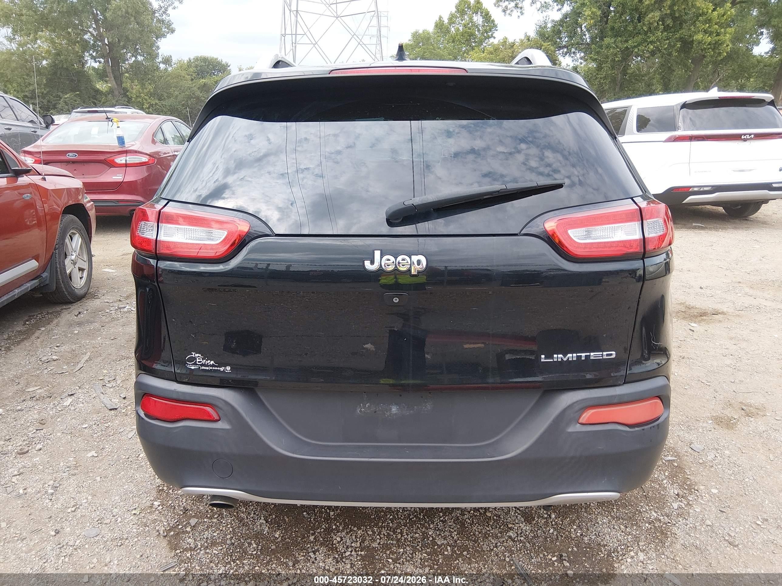 2014 Jeep Cherokee Limited Black vin: 1C4PJLDB1EW279262