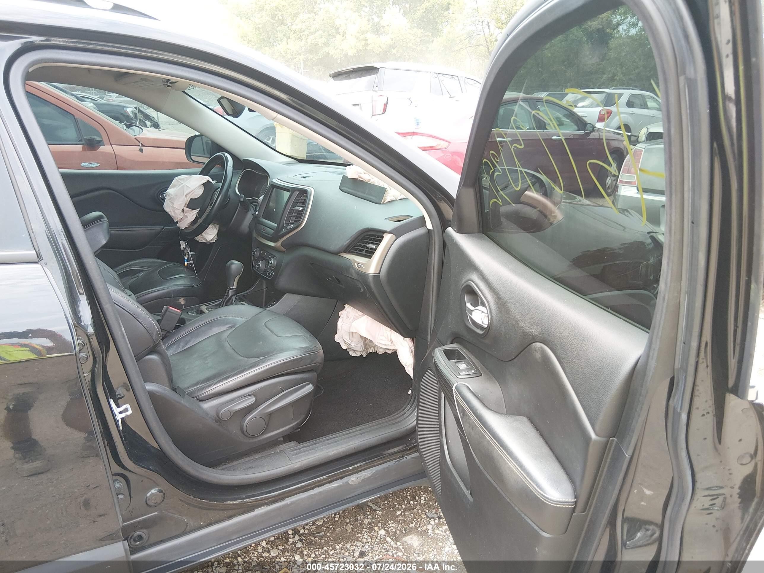 2014 Jeep Cherokee Limited Black vin: 1C4PJLDB1EW279262