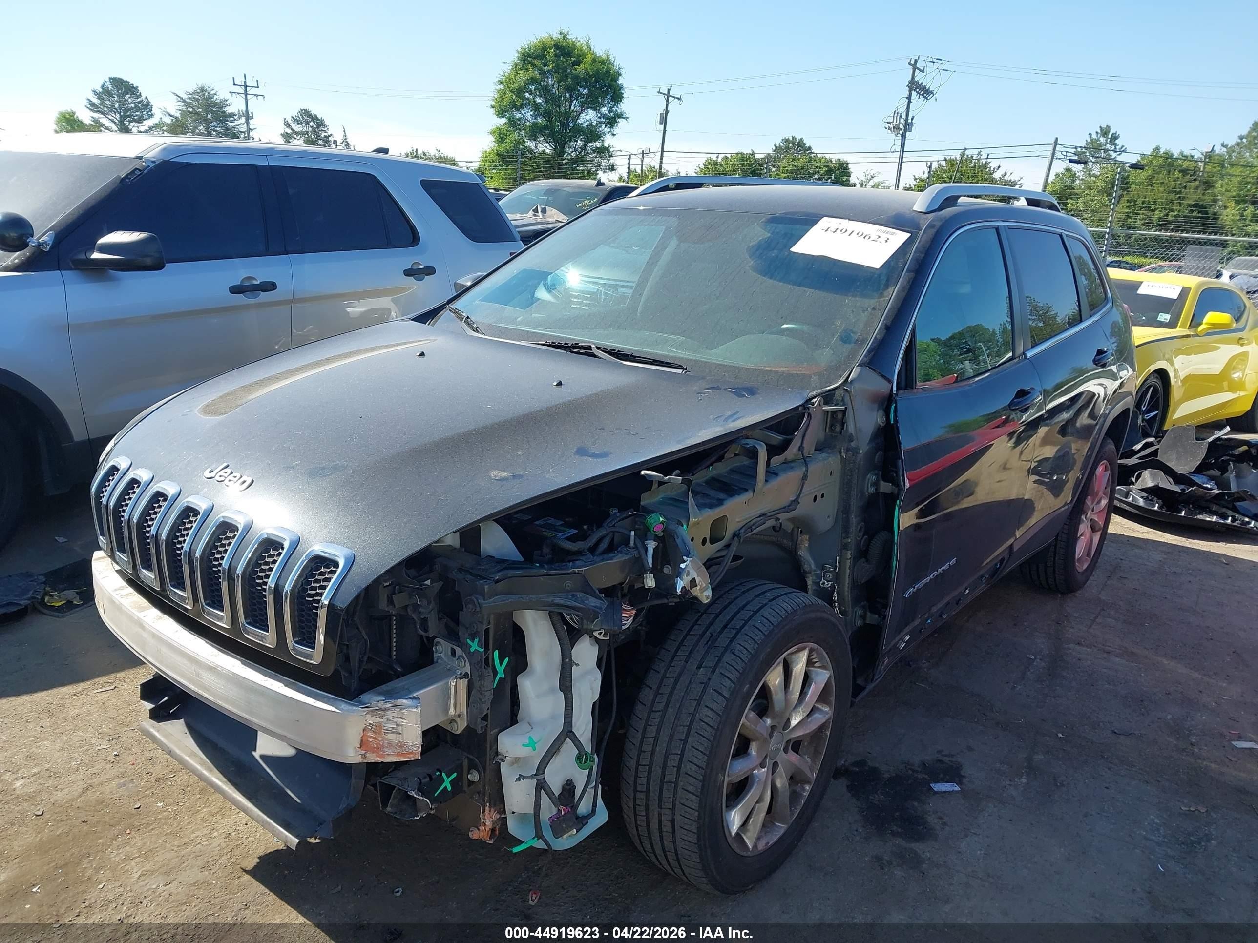 2015 Jeep Cherokee Limited Black vin: 1C4PJLDB1FW658599
