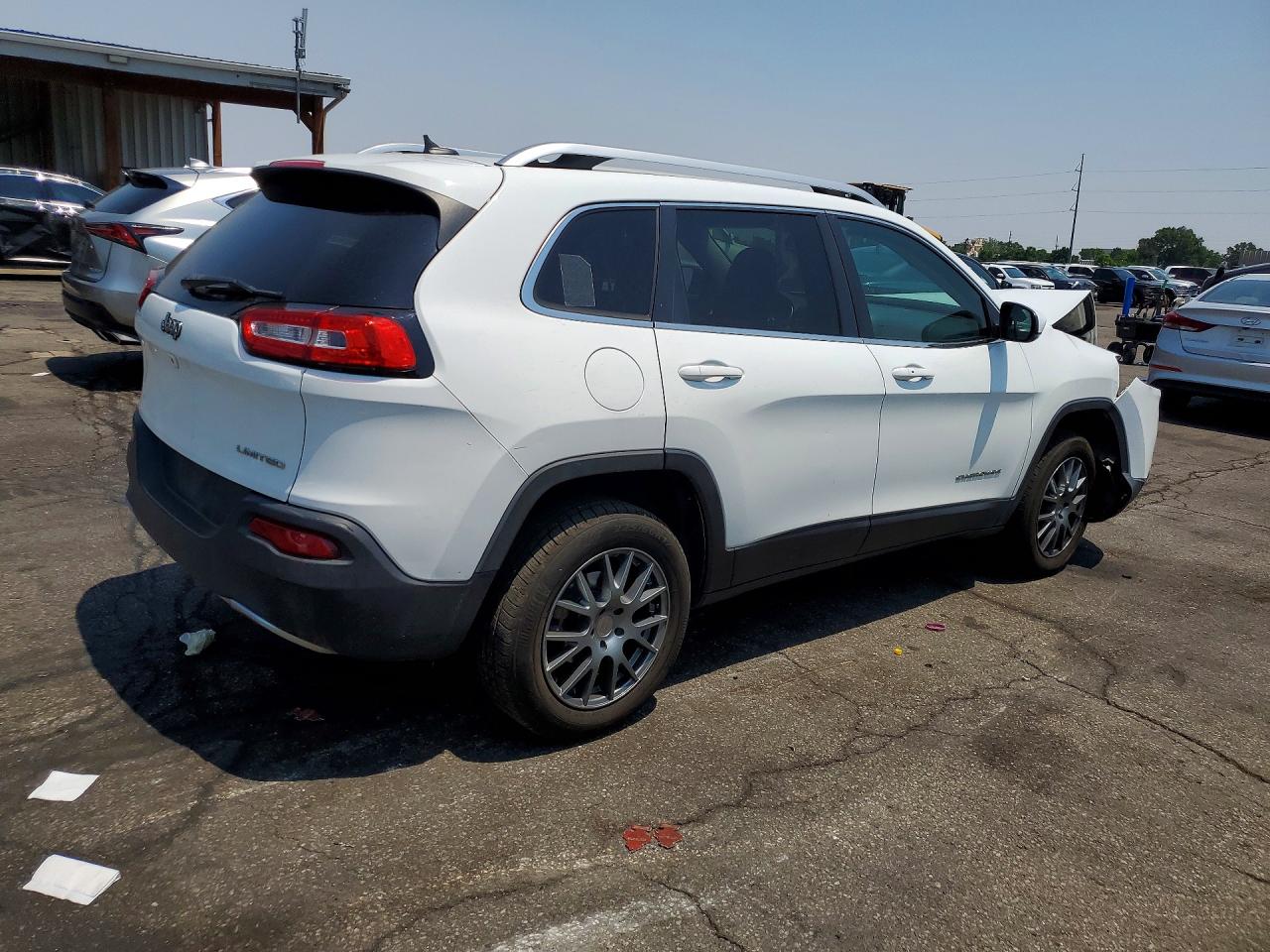 2015 Jeep Cherokee Limited White vin: 1C4PJLDB1FW753325