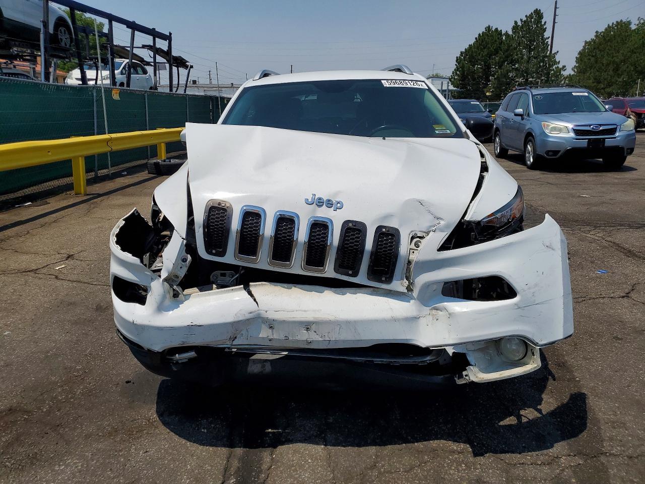 2015 Jeep Cherokee Limited White vin: 1C4PJLDB1FW753325
