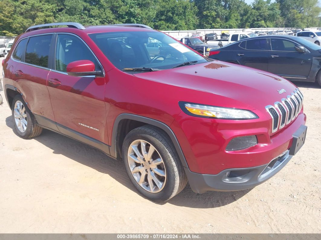 2017 Jeep Cherokee Limited Fwd Red vin: 1C4PJLDB1HW516062