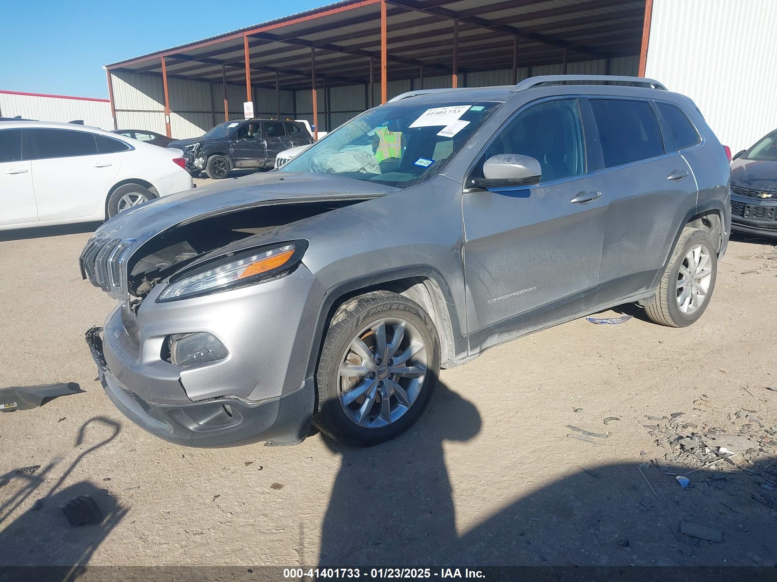 2017 Jeep Cherokee Limited Fwd Gray vin: 1C4PJLDB1HW517745