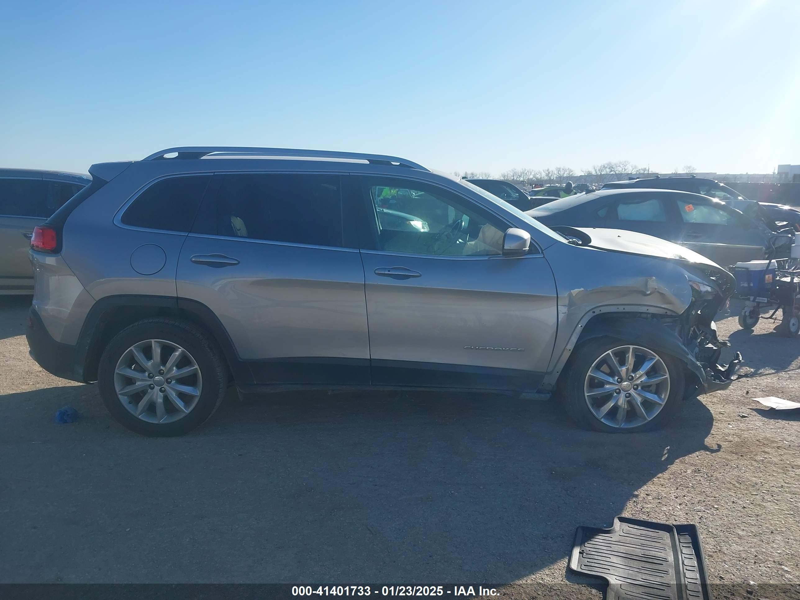 2017 Jeep Cherokee Limited Fwd Gray vin: 1C4PJLDB1HW517745