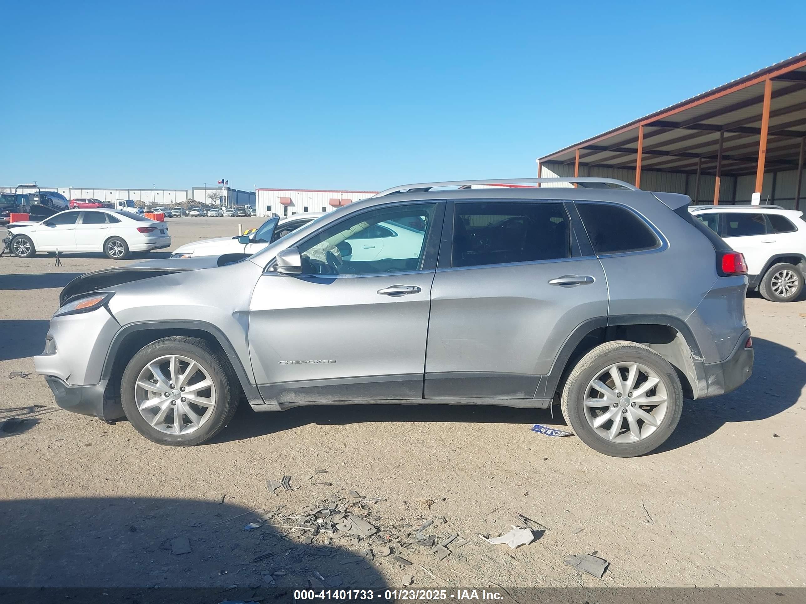 2017 Jeep Cherokee Limited Fwd Gray vin: 1C4PJLDB1HW517745