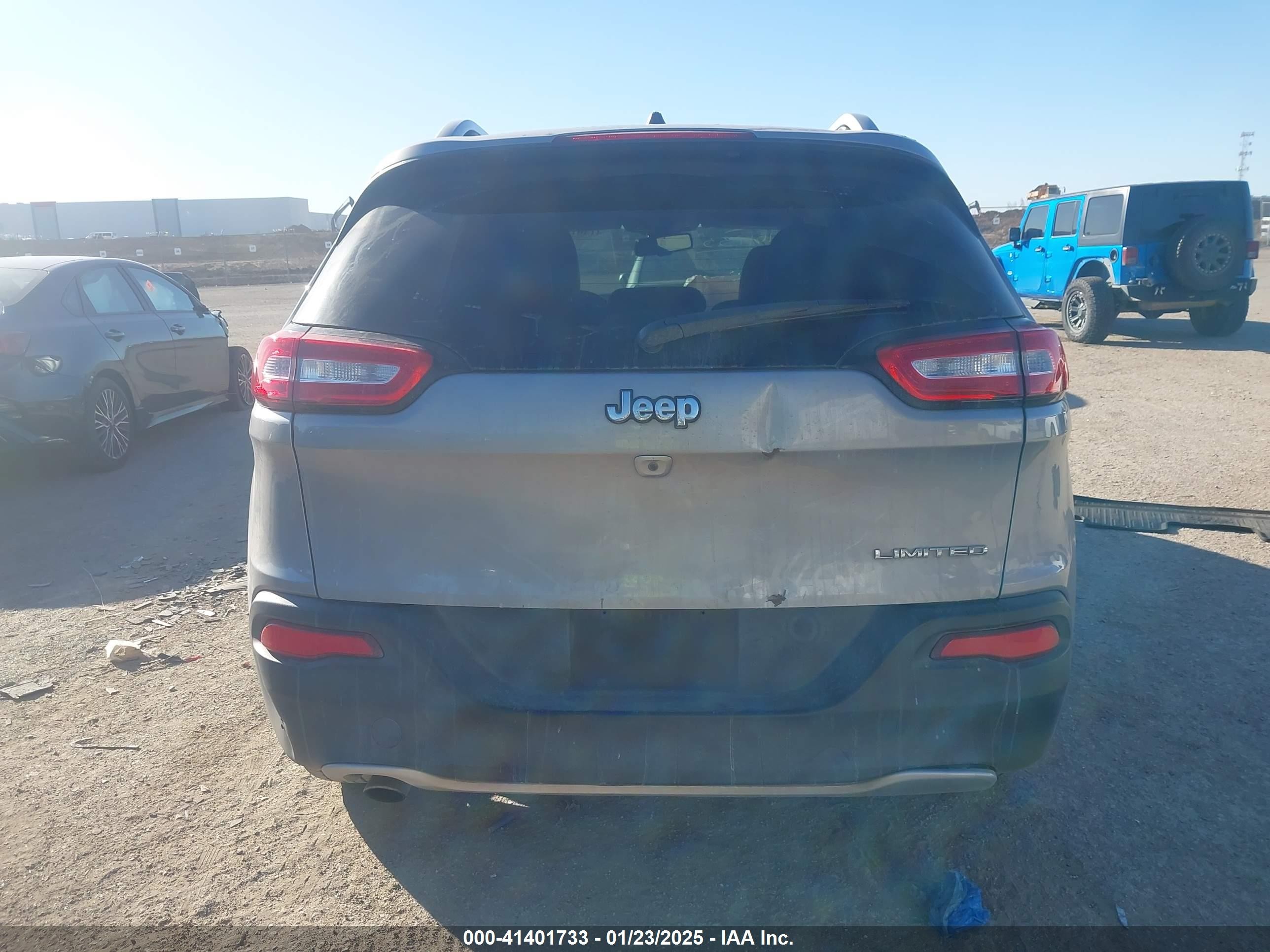 2017 Jeep Cherokee Limited Fwd Gray vin: 1C4PJLDB1HW517745
