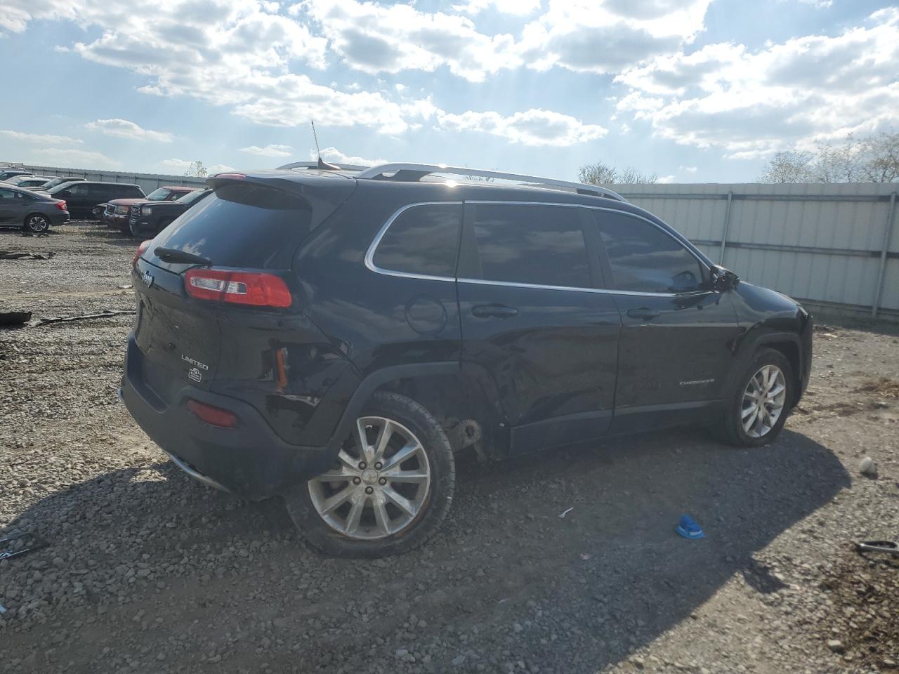 2017 Jeep Cherokee Limited Black vin: 1C4PJLDB1HW572700