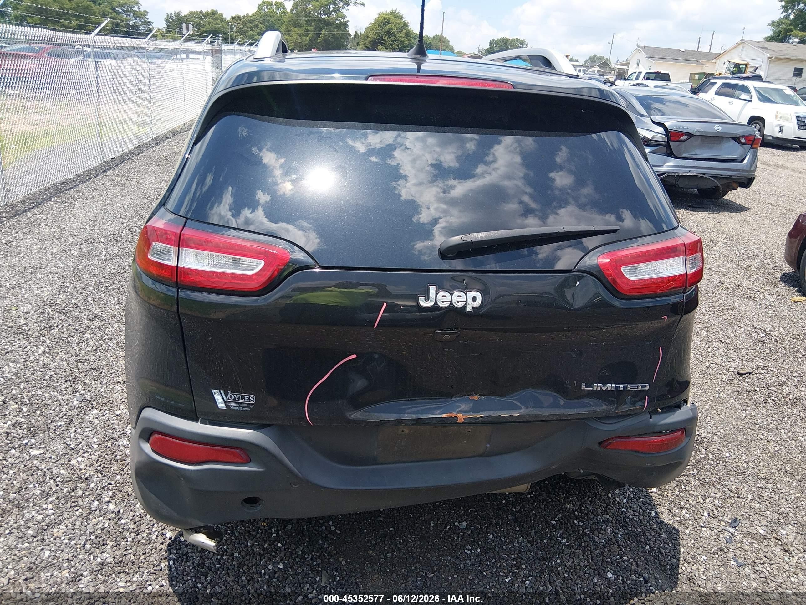 2018 Jeep Cherokee Limited Fwd Black vin: 1C4PJLDB1JD567918