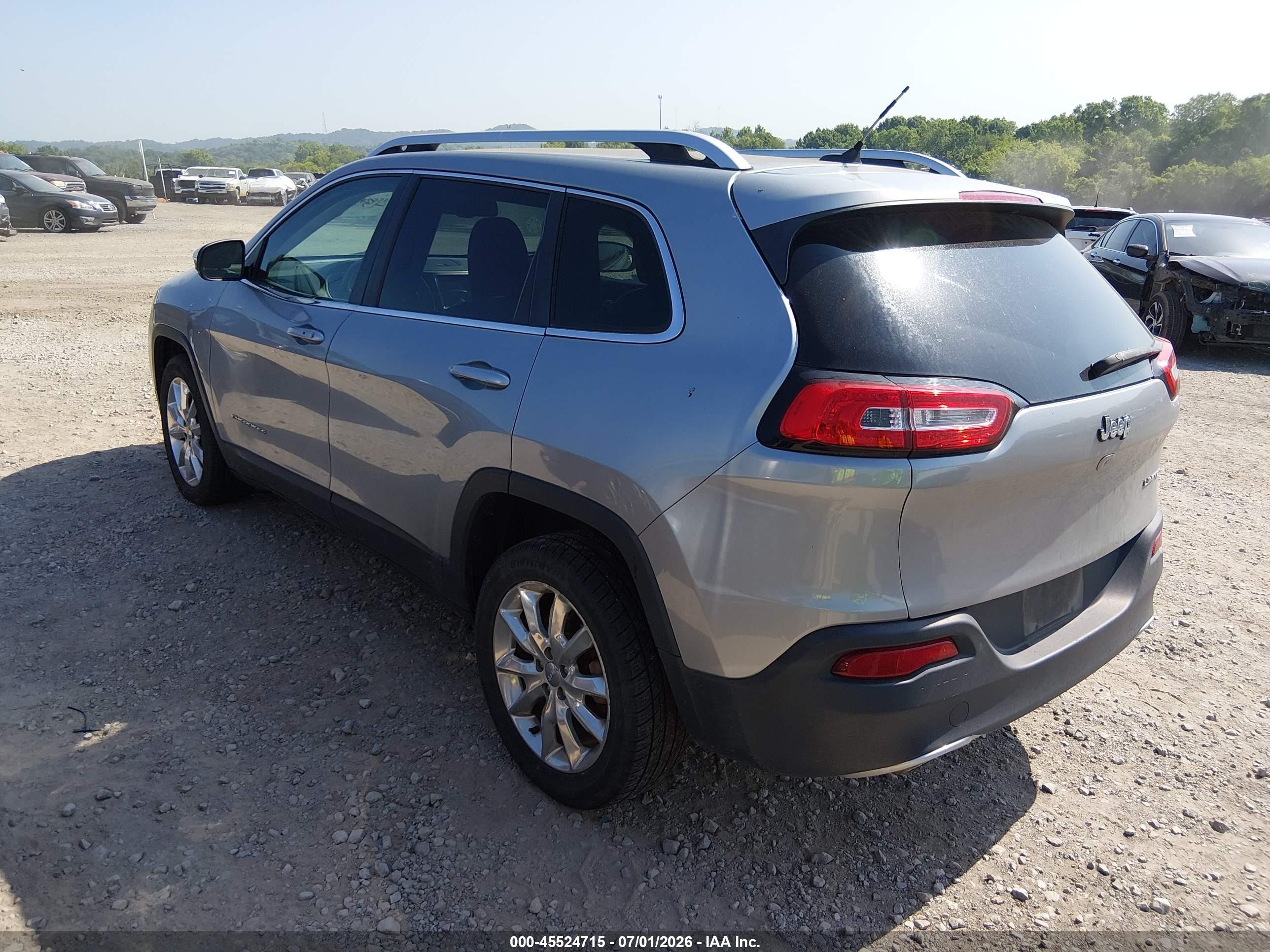 2014 Jeep Cherokee Limited Silver vin: 1C4PJLDB2EW283207