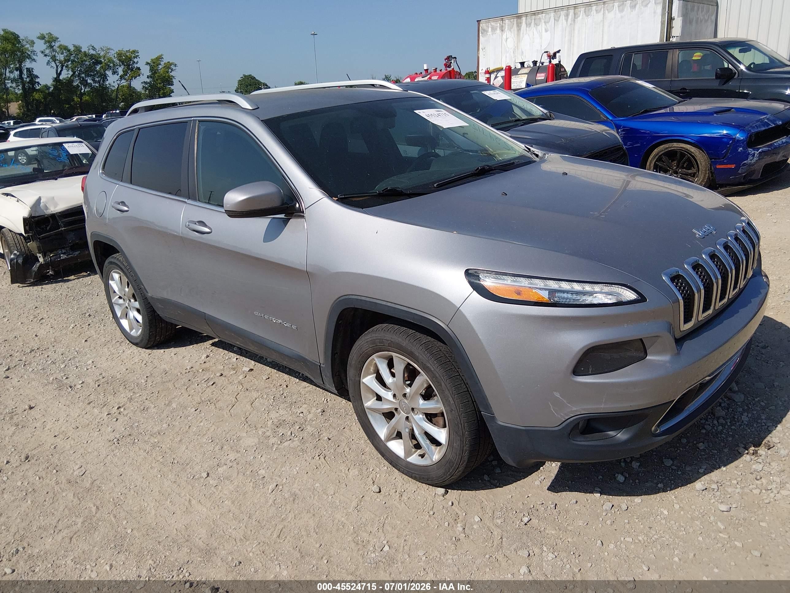 2014 Jeep Cherokee Limited Silver vin: 1C4PJLDB2EW283207