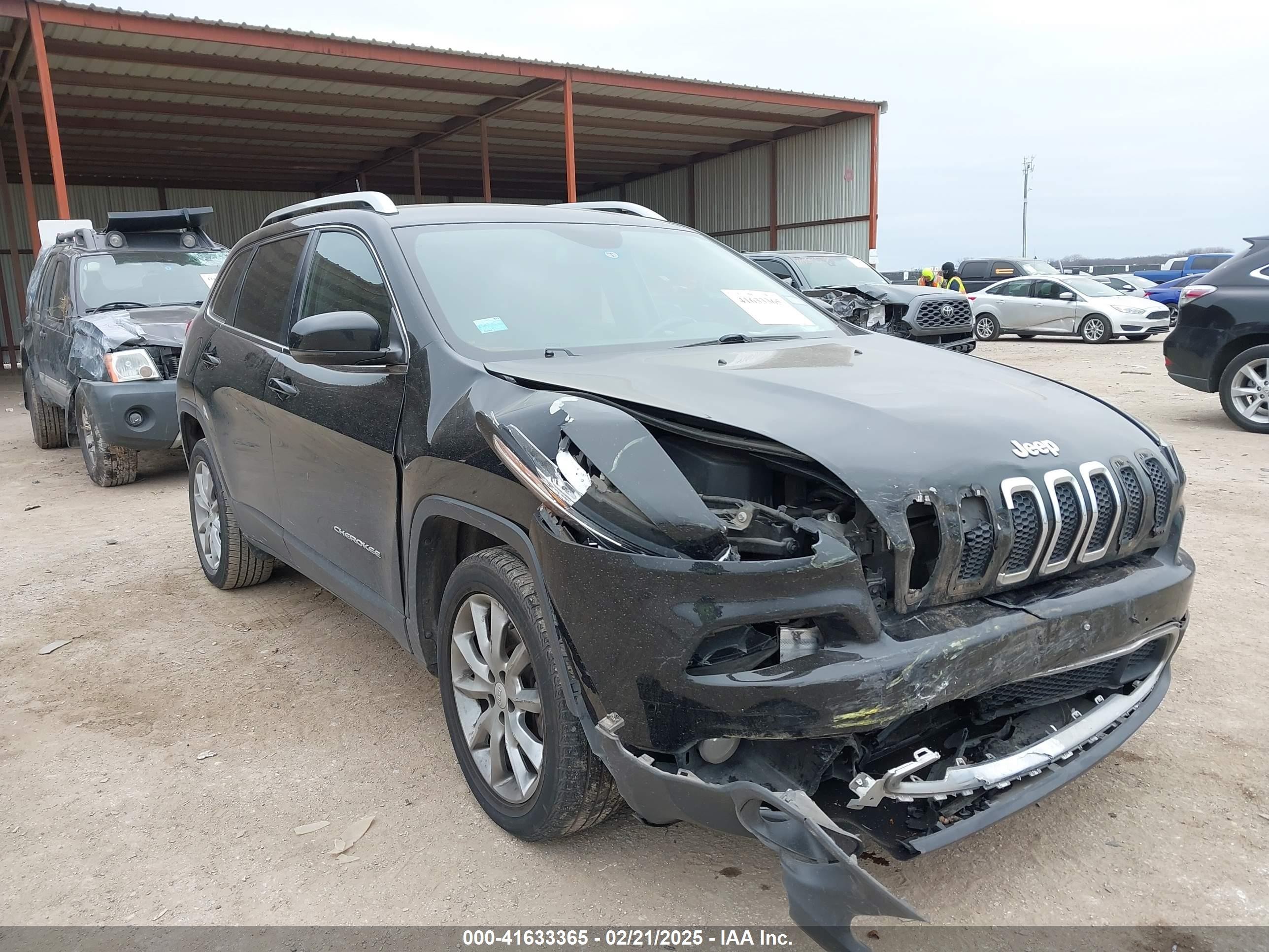 2017 Jeep Cherokee Limited Fwd Black vin: 1C4PJLDB2HD231916