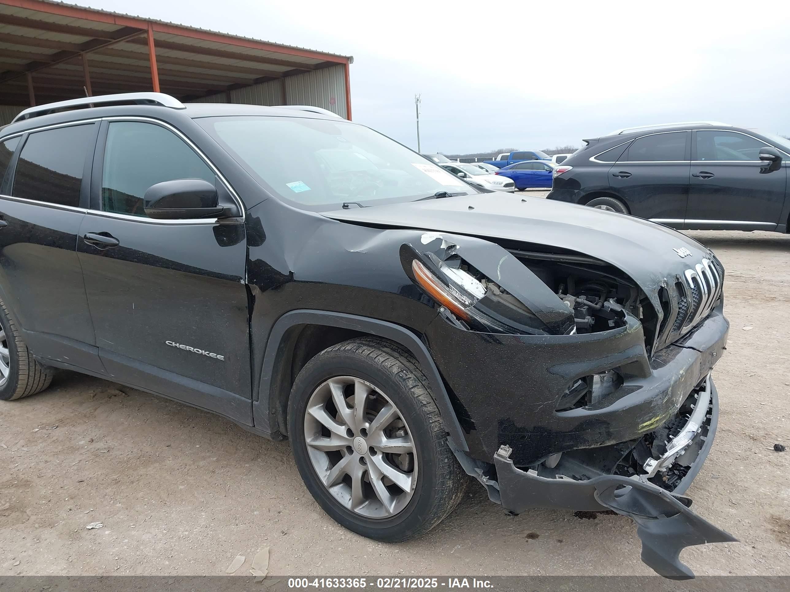 2017 Jeep Cherokee Limited Fwd Black vin: 1C4PJLDB2HD231916