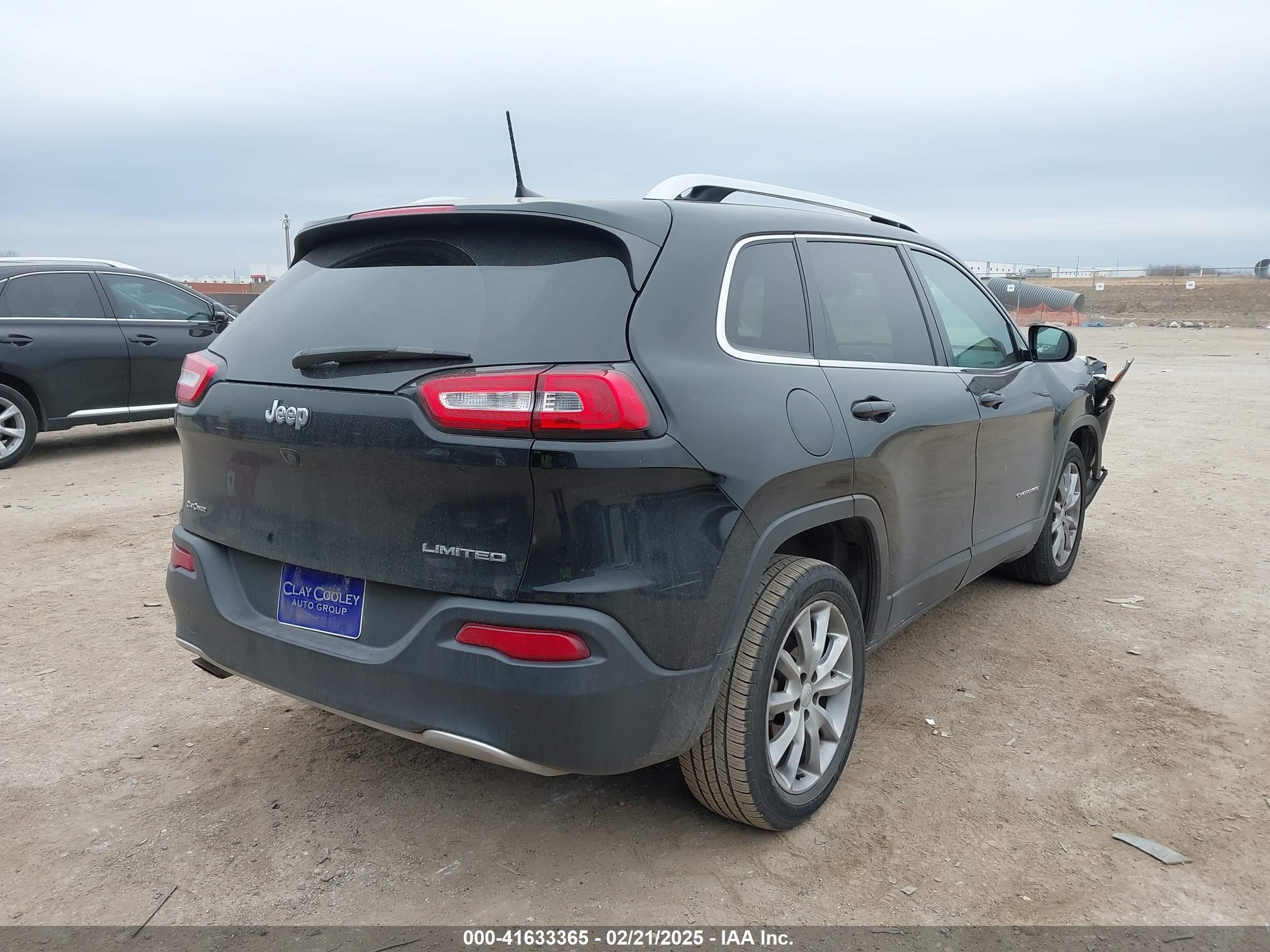 2017 Jeep Cherokee Limited Fwd Black vin: 1C4PJLDB2HD231916