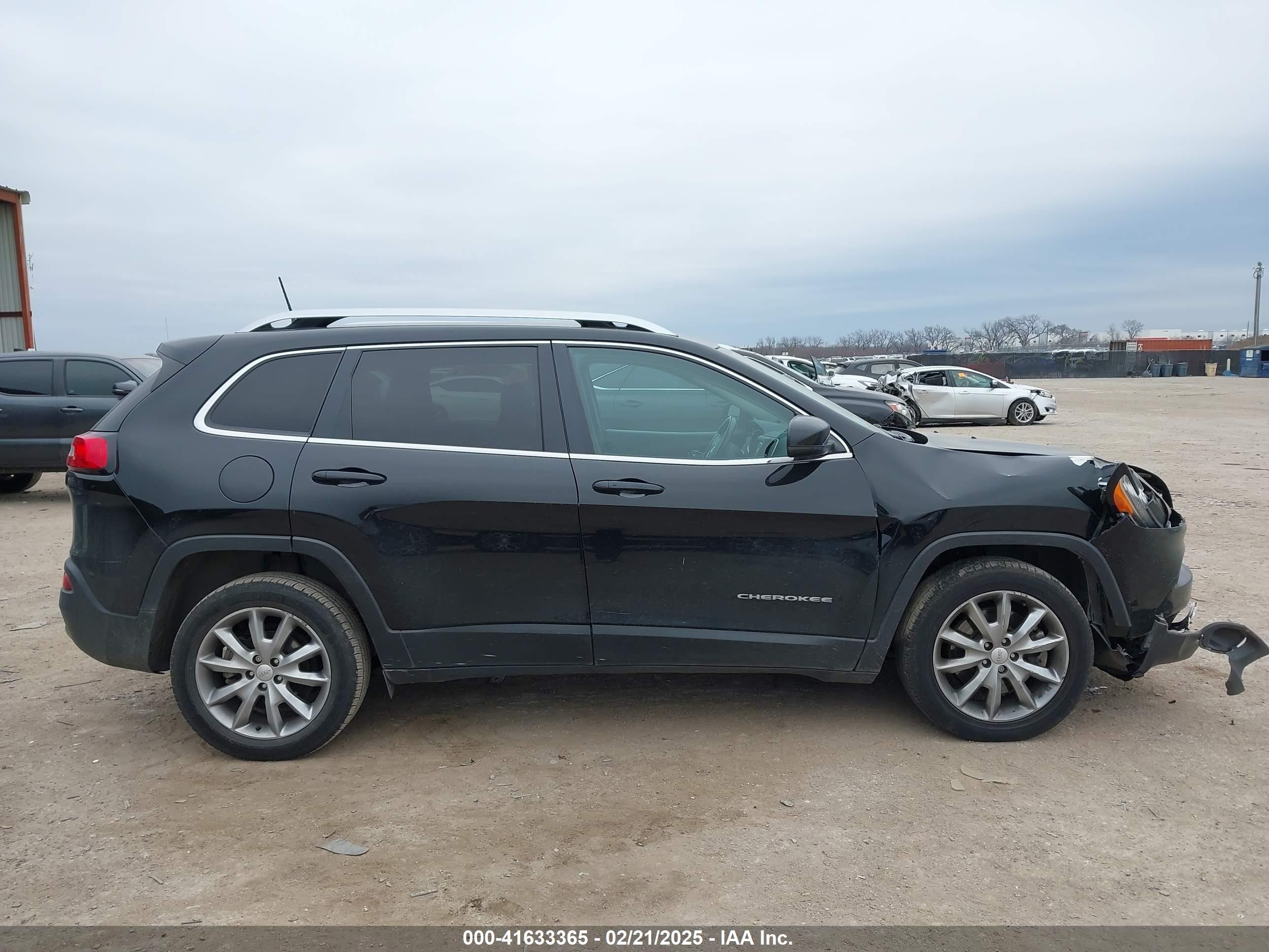 2017 Jeep Cherokee Limited Fwd Black vin: 1C4PJLDB2HD231916