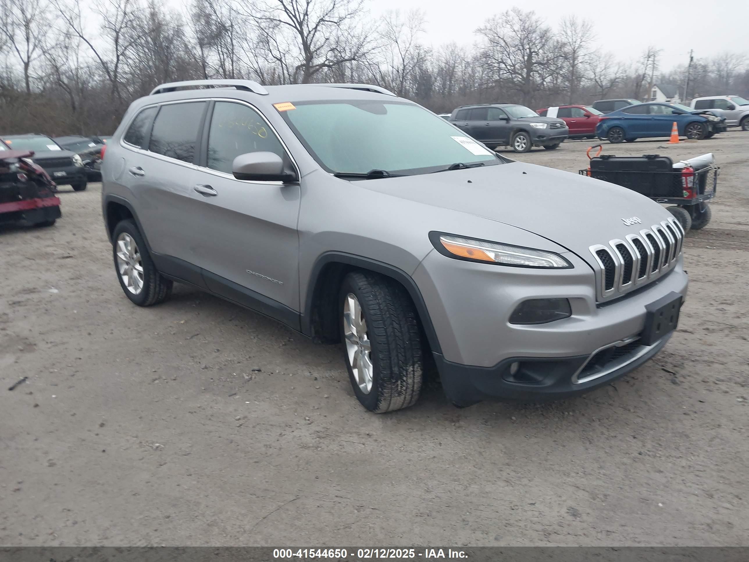 2017 Jeep Cherokee Limited Fwd Gray vin: 1C4PJLDB2HW517656