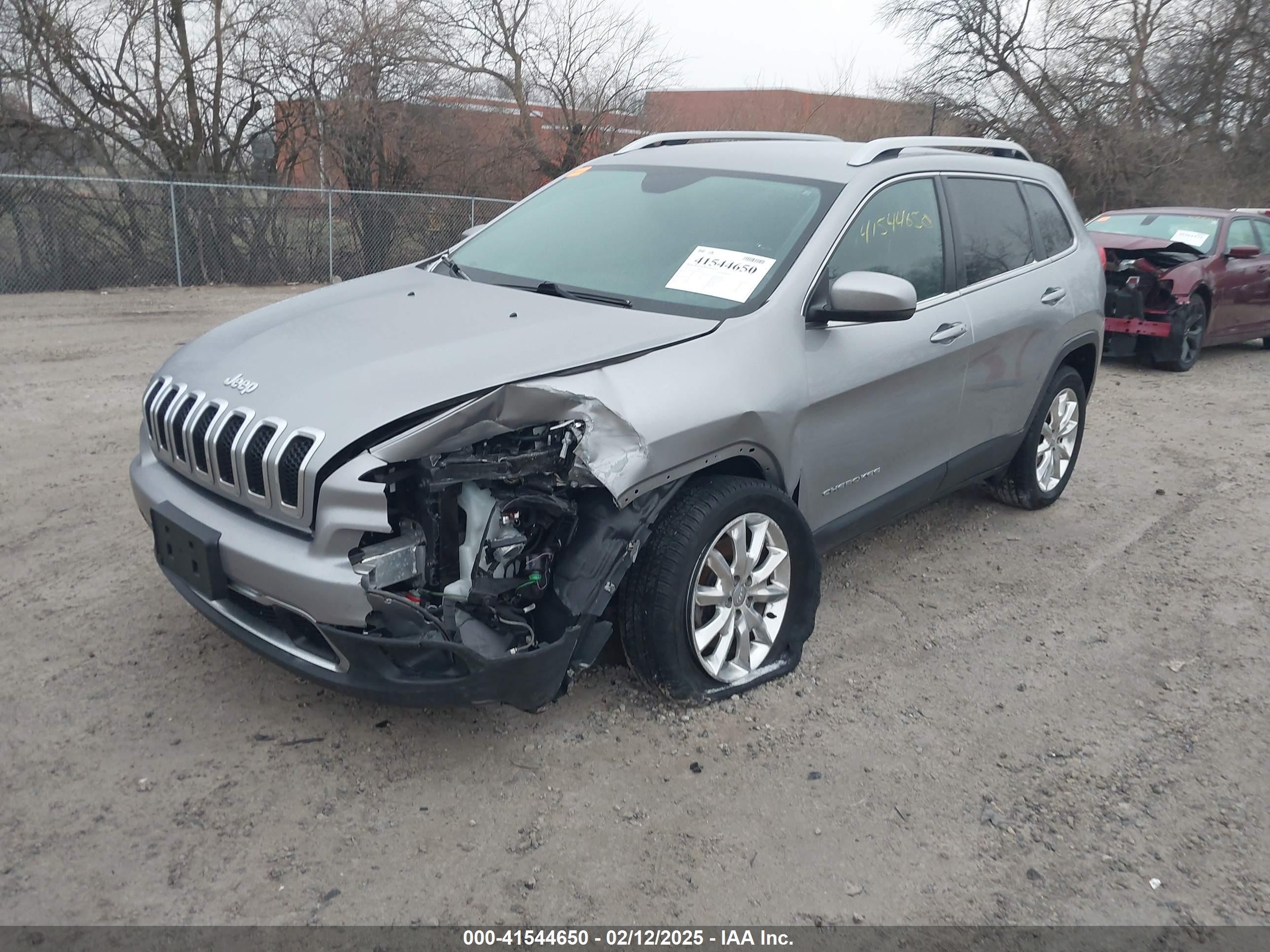 2017 Jeep Cherokee Limited Fwd Gray vin: 1C4PJLDB2HW517656