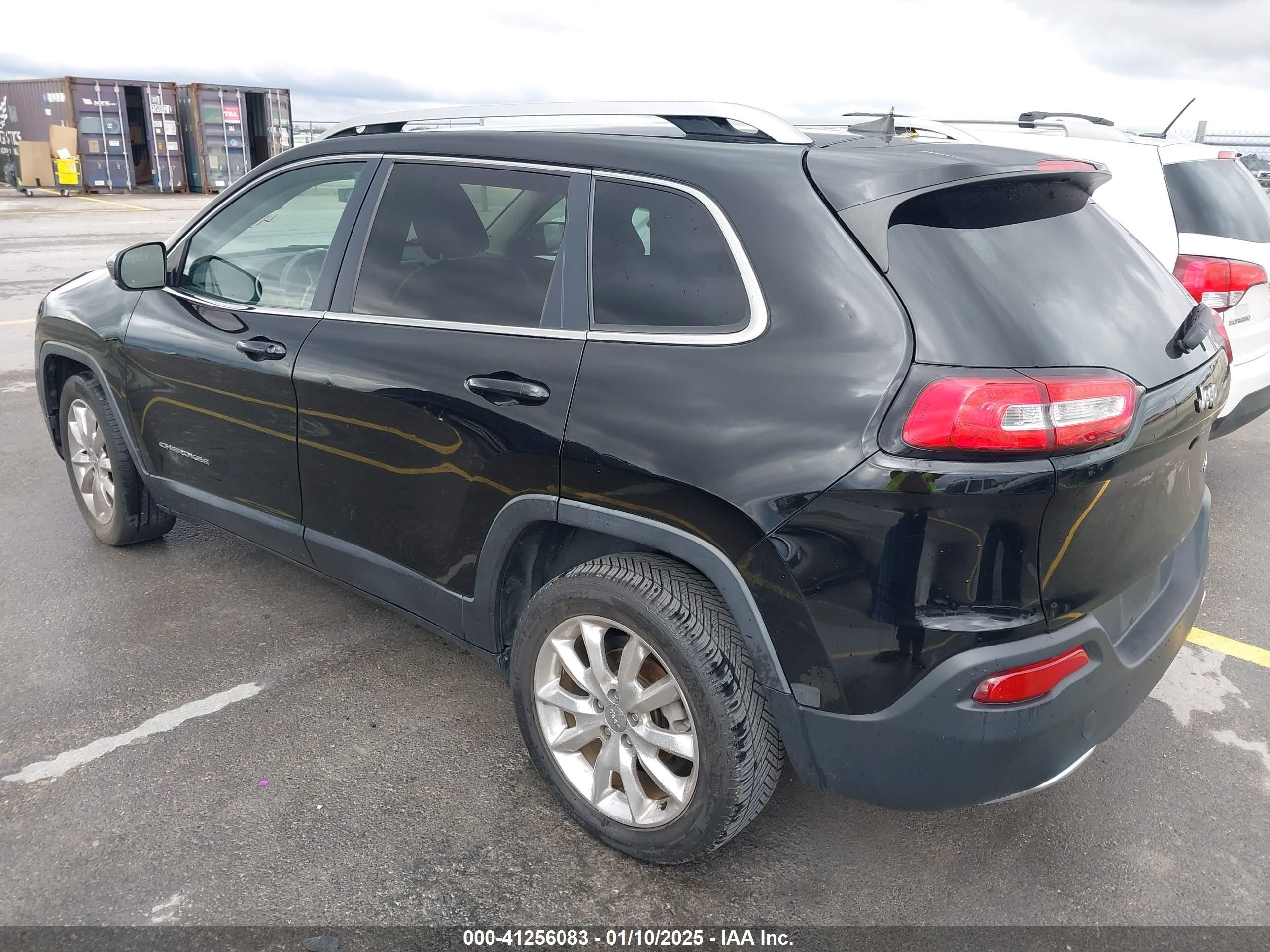 2017 Jeep Cherokee Limited Fwd Black vin: 1C4PJLDB2HW522632