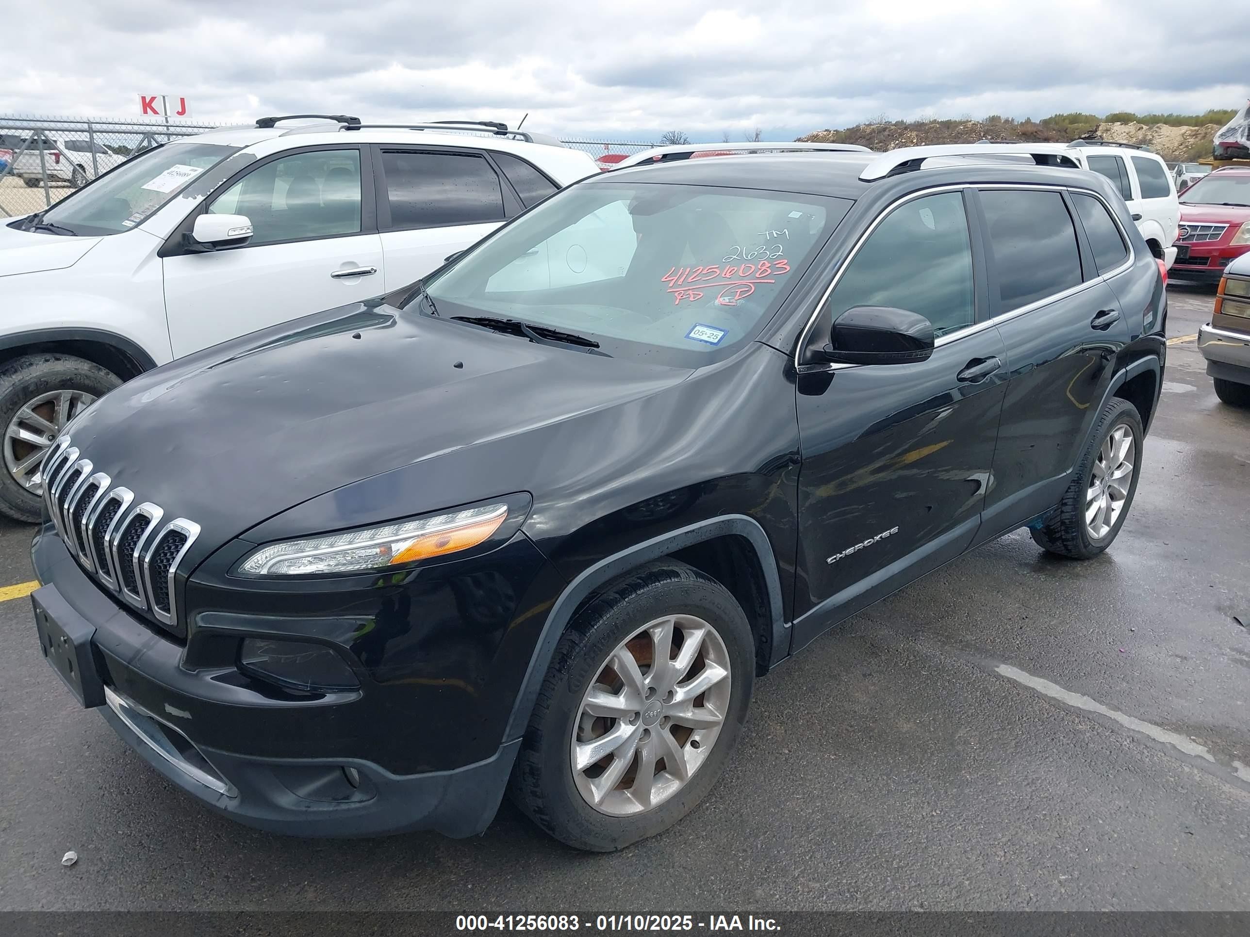 2017 Jeep Cherokee Limited Fwd Black vin: 1C4PJLDB2HW522632
