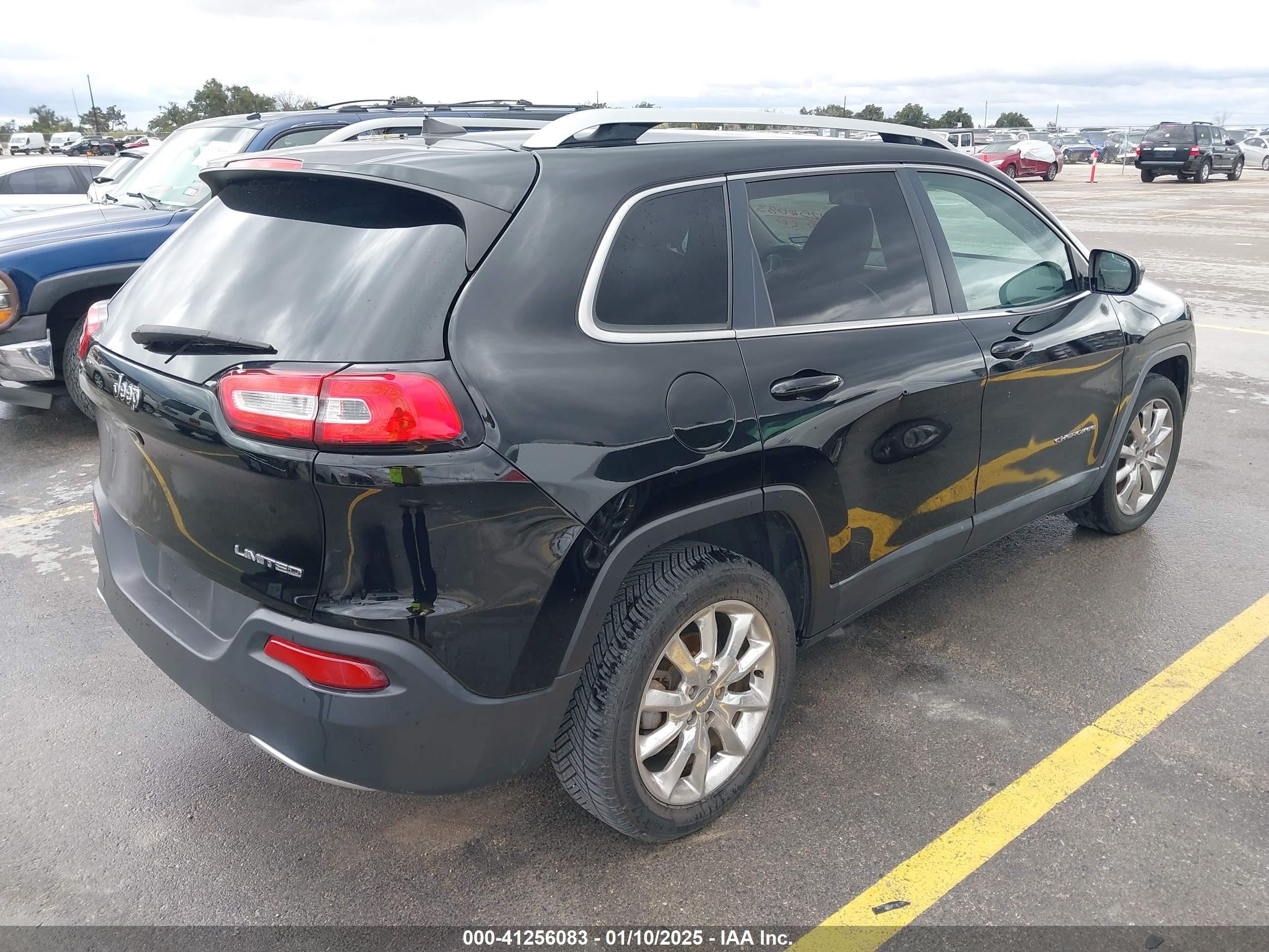 2017 Jeep Cherokee Limited Fwd Black vin: 1C4PJLDB2HW522632
