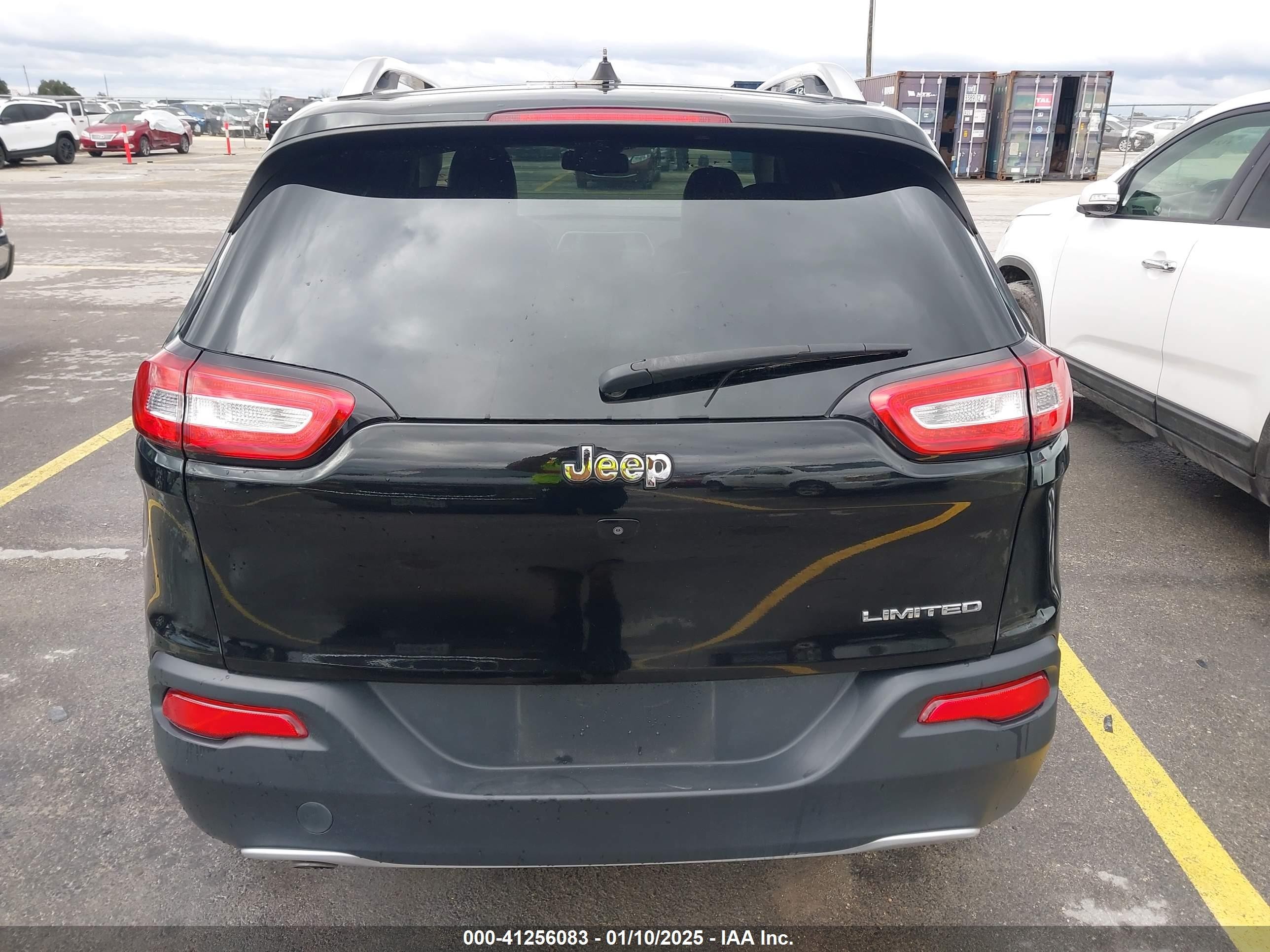 2017 Jeep Cherokee Limited Fwd Black vin: 1C4PJLDB2HW522632