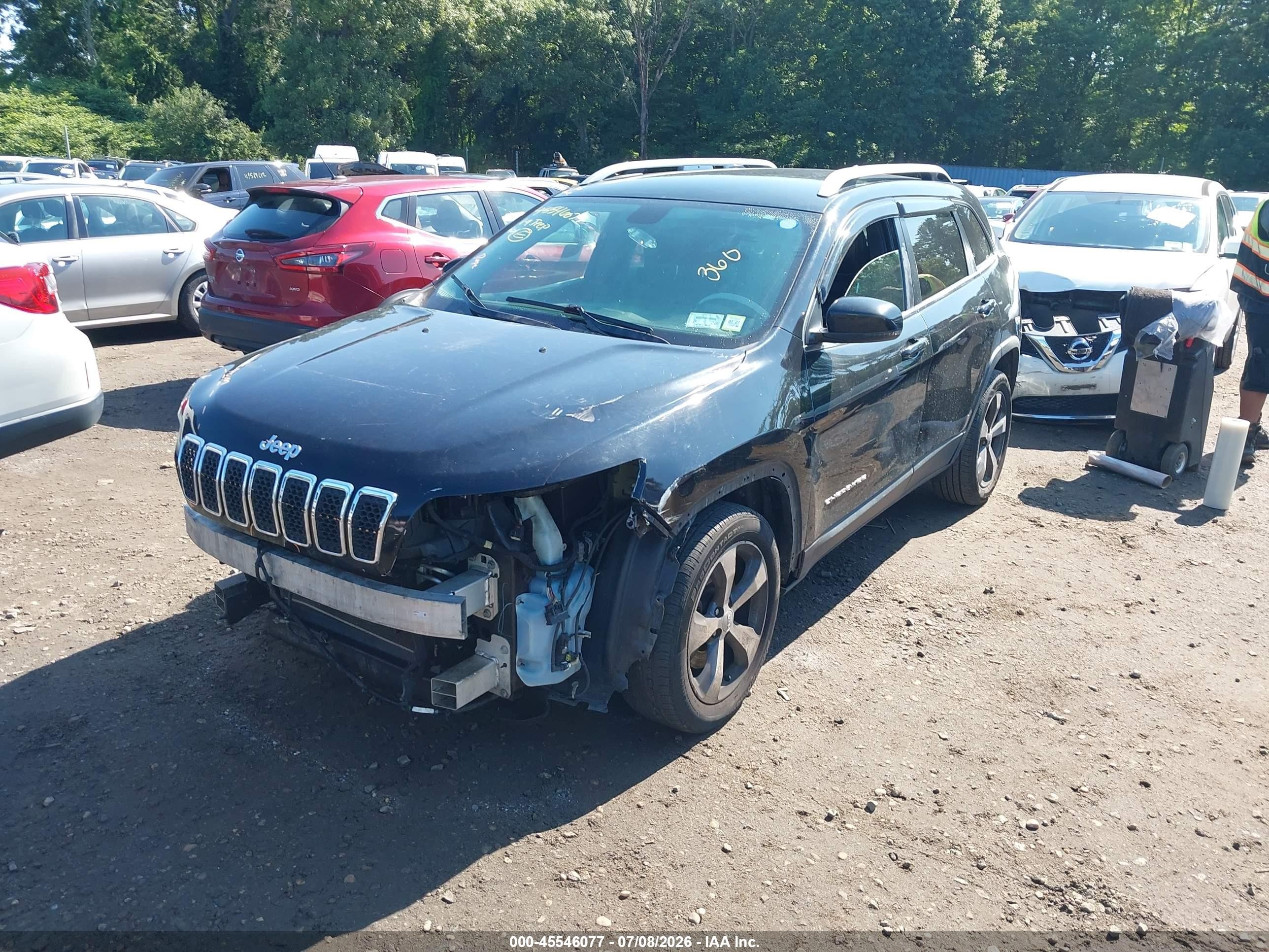 2019 Jeep Cherokee Limited Fwd Black vin: 1C4PJLDB2KD433968