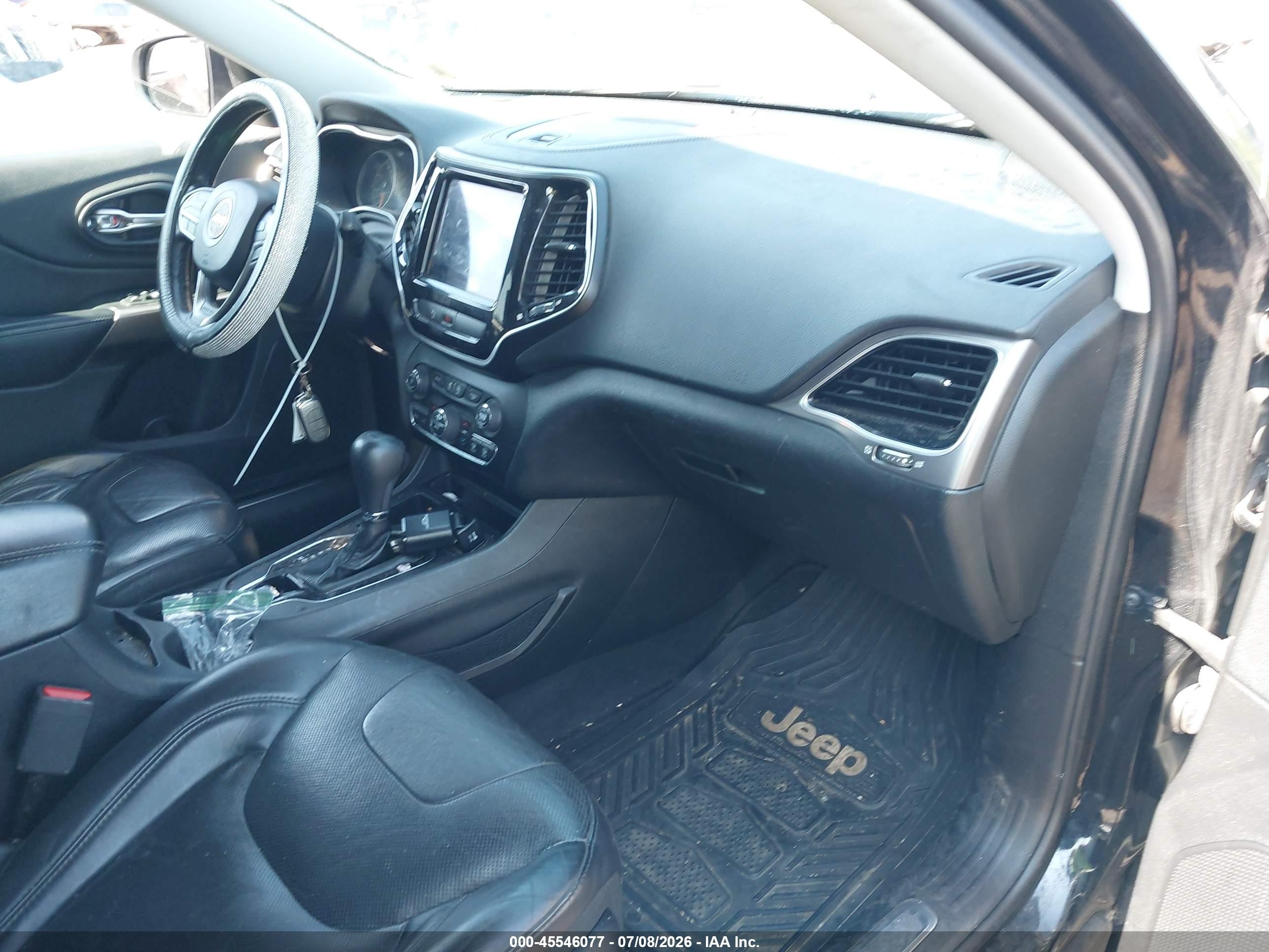 2019 Jeep Cherokee Limited Fwd Black vin: 1C4PJLDB2KD433968