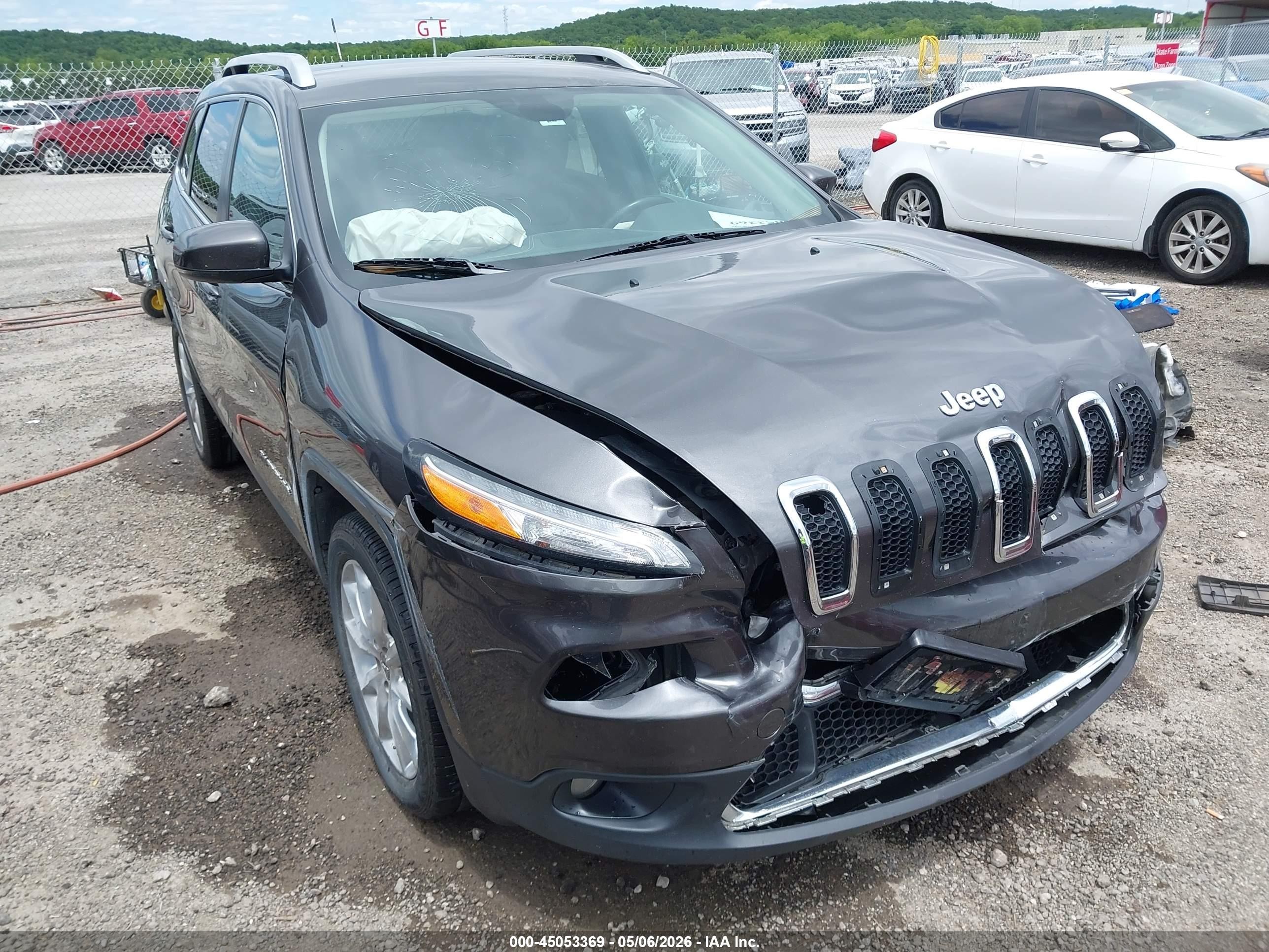 2014 Jeep Cherokee Limited Gray vin: 1C4PJLDB3EW148365