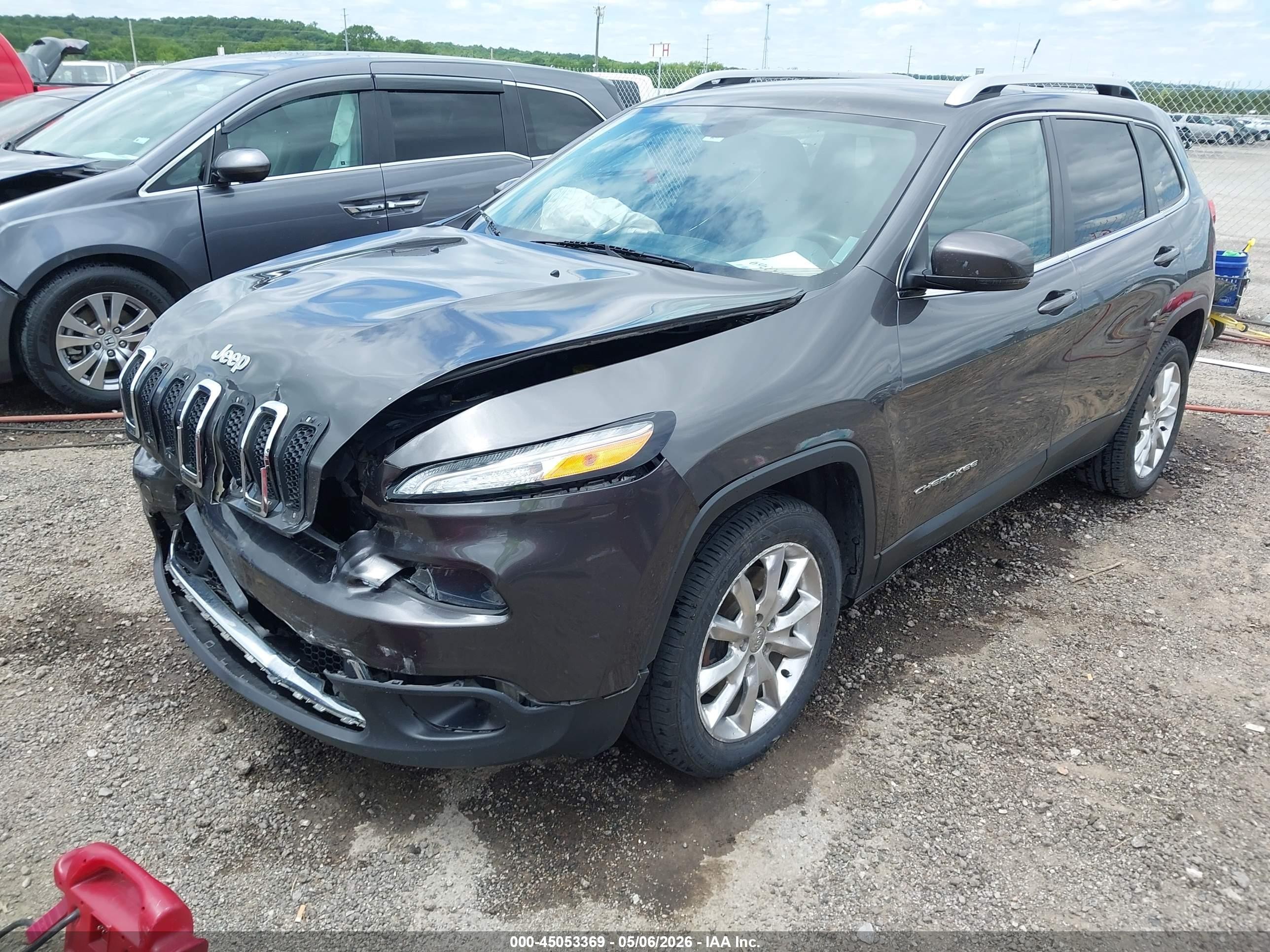 2014 Jeep Cherokee Limited Gray vin: 1C4PJLDB3EW148365