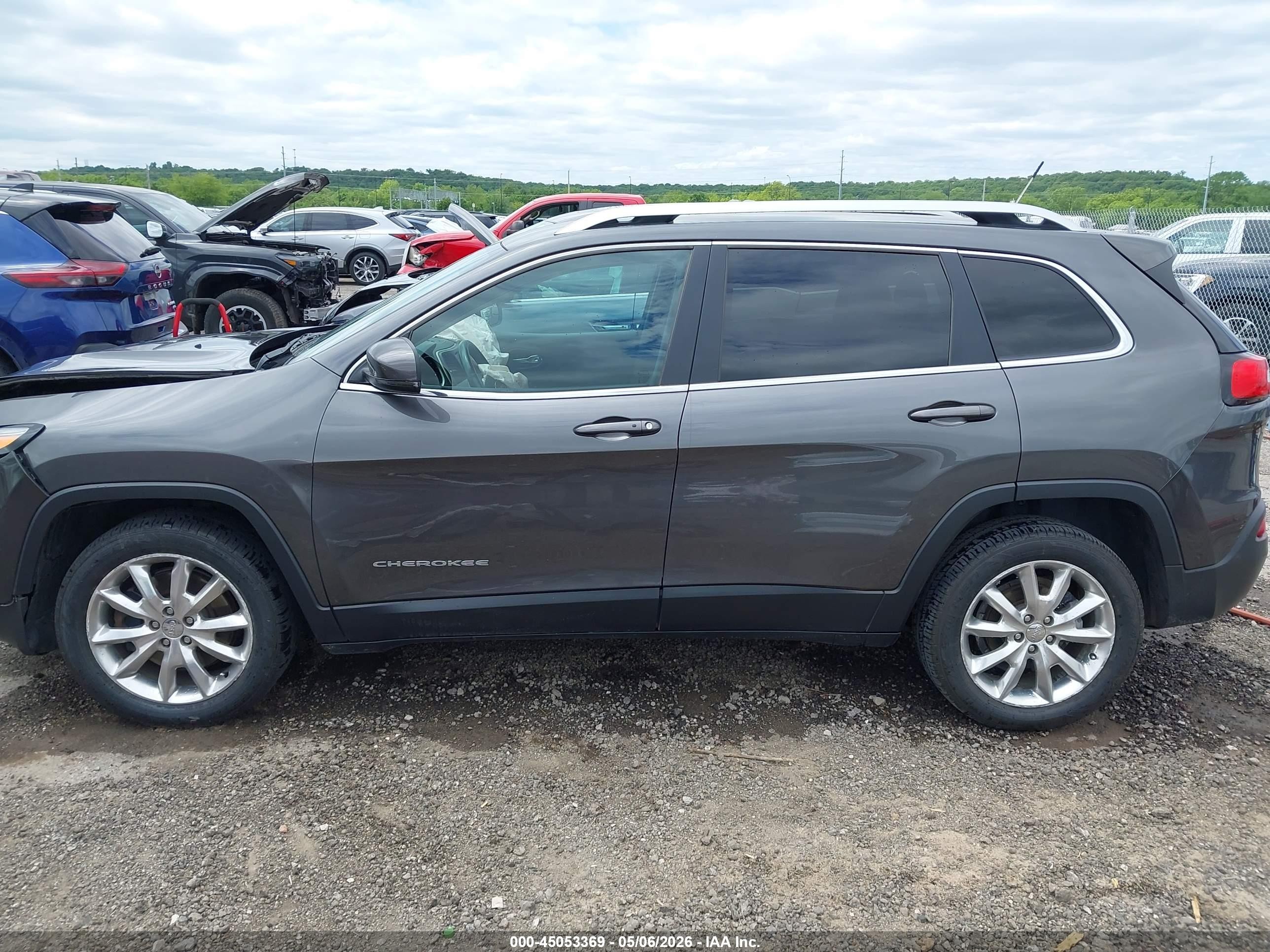 2014 Jeep Cherokee Limited Gray vin: 1C4PJLDB3EW148365