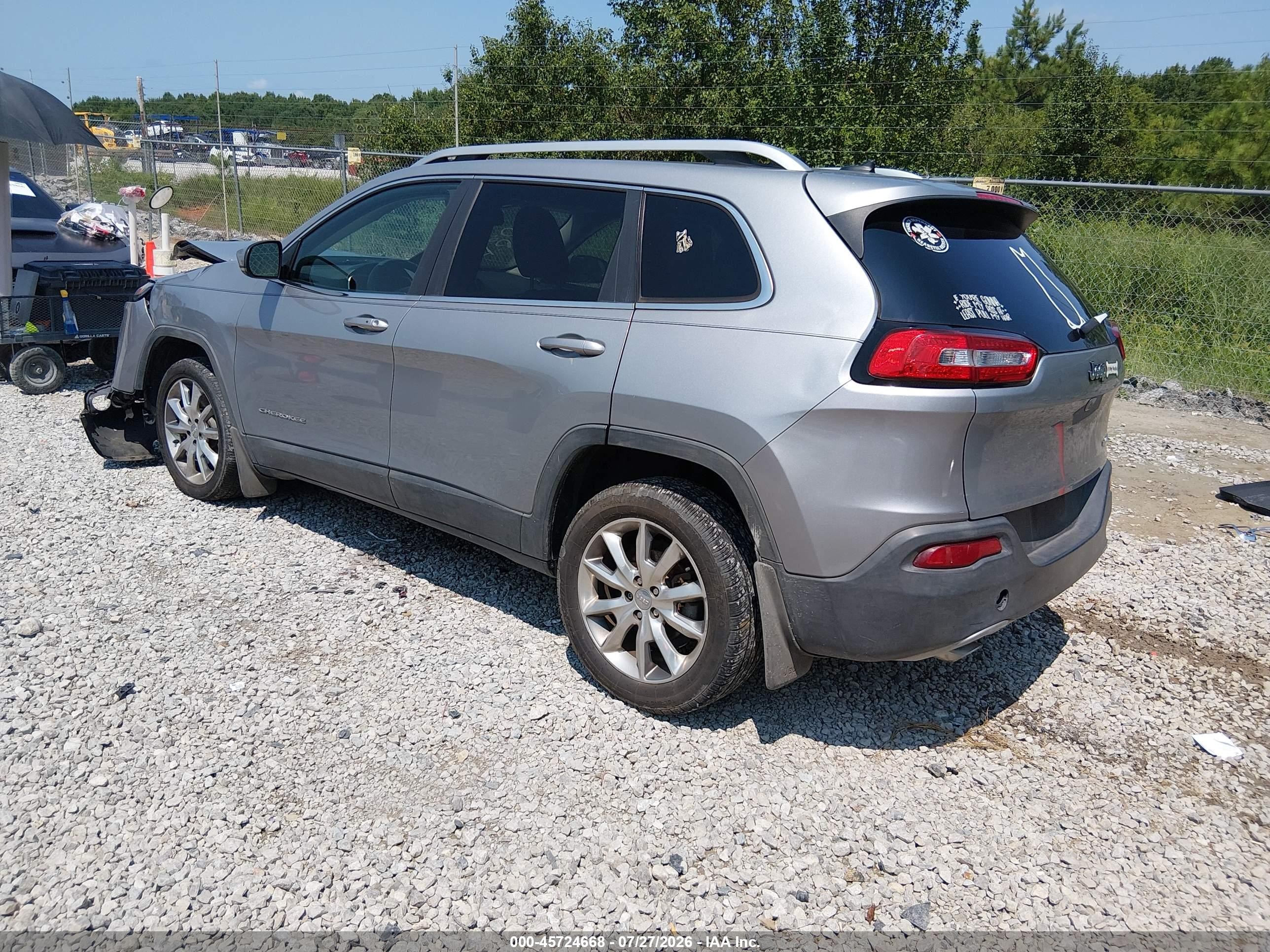 2014 Jeep Cherokee Limited Silver vin: 1C4PJLDB3EW160712