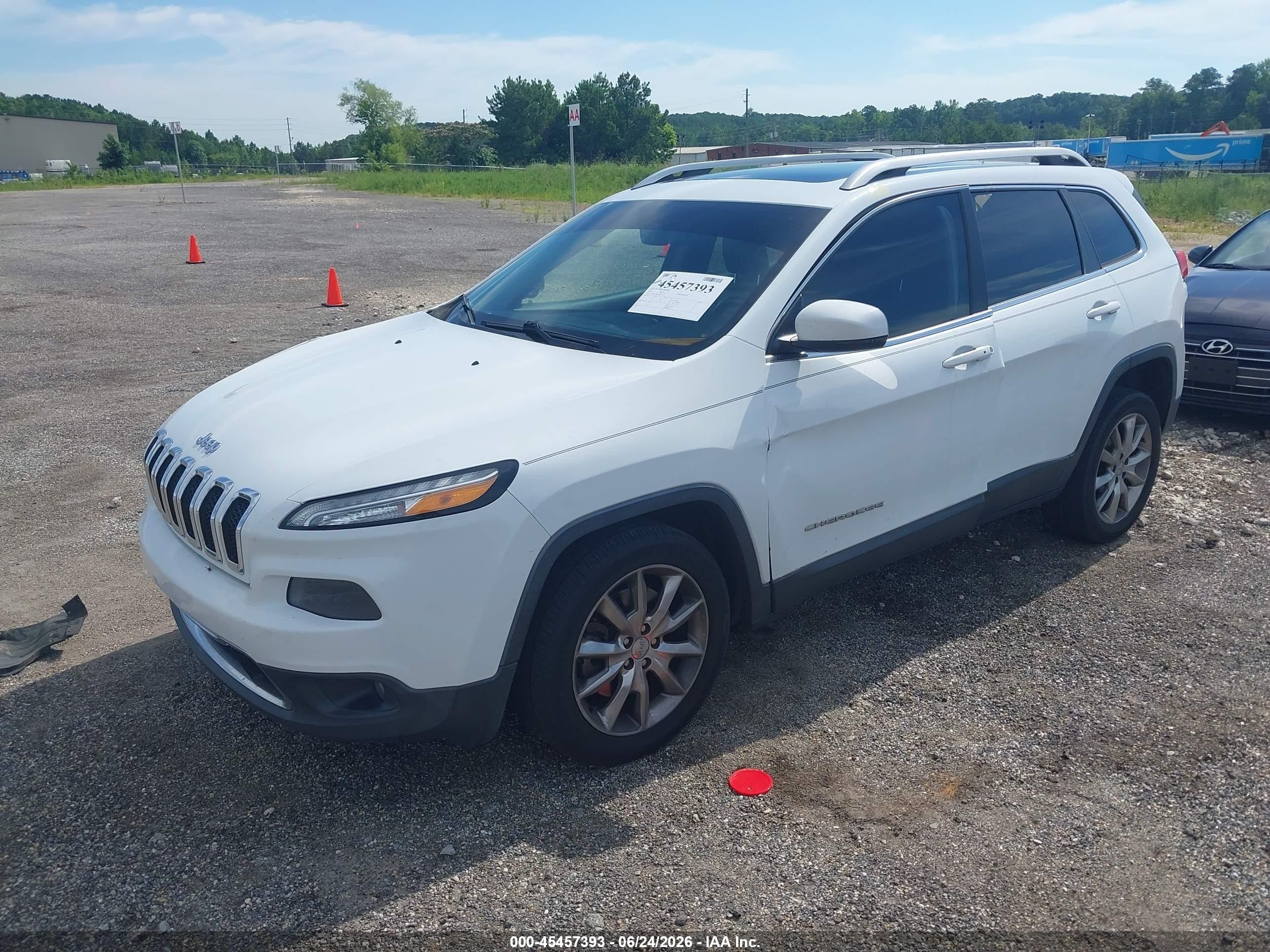 2014 Jeep Cherokee Limited White vin: 1C4PJLDB3EW181415