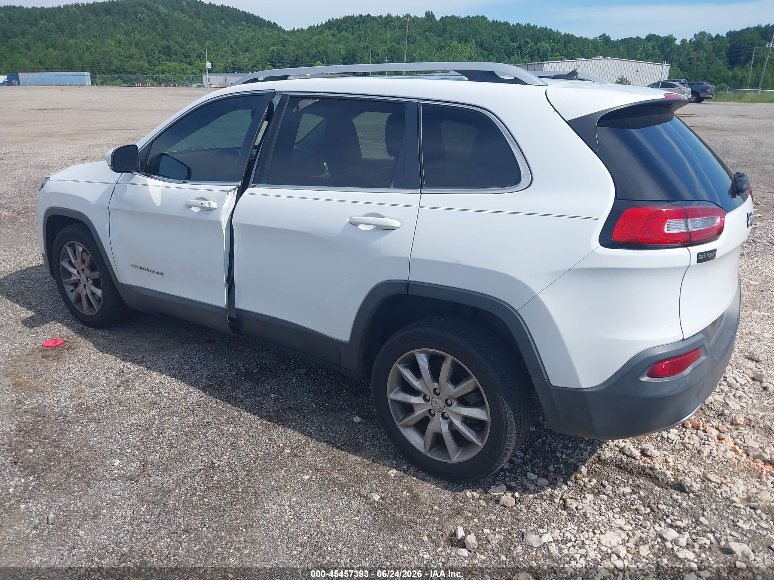2014 Jeep Cherokee Limited White vin: 1C4PJLDB3EW181415