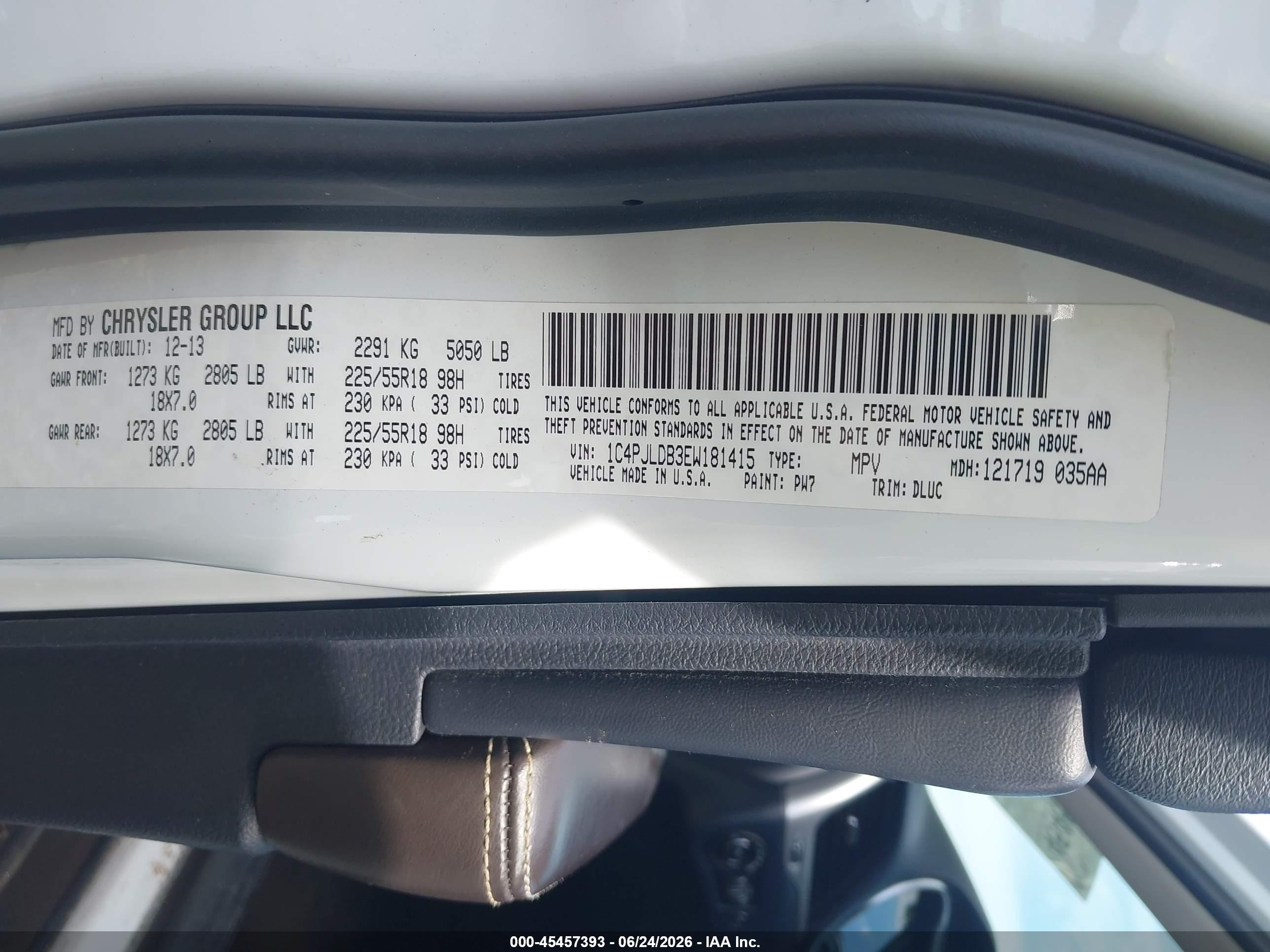 2014 Jeep Cherokee Limited White vin: 1C4PJLDB3EW181415