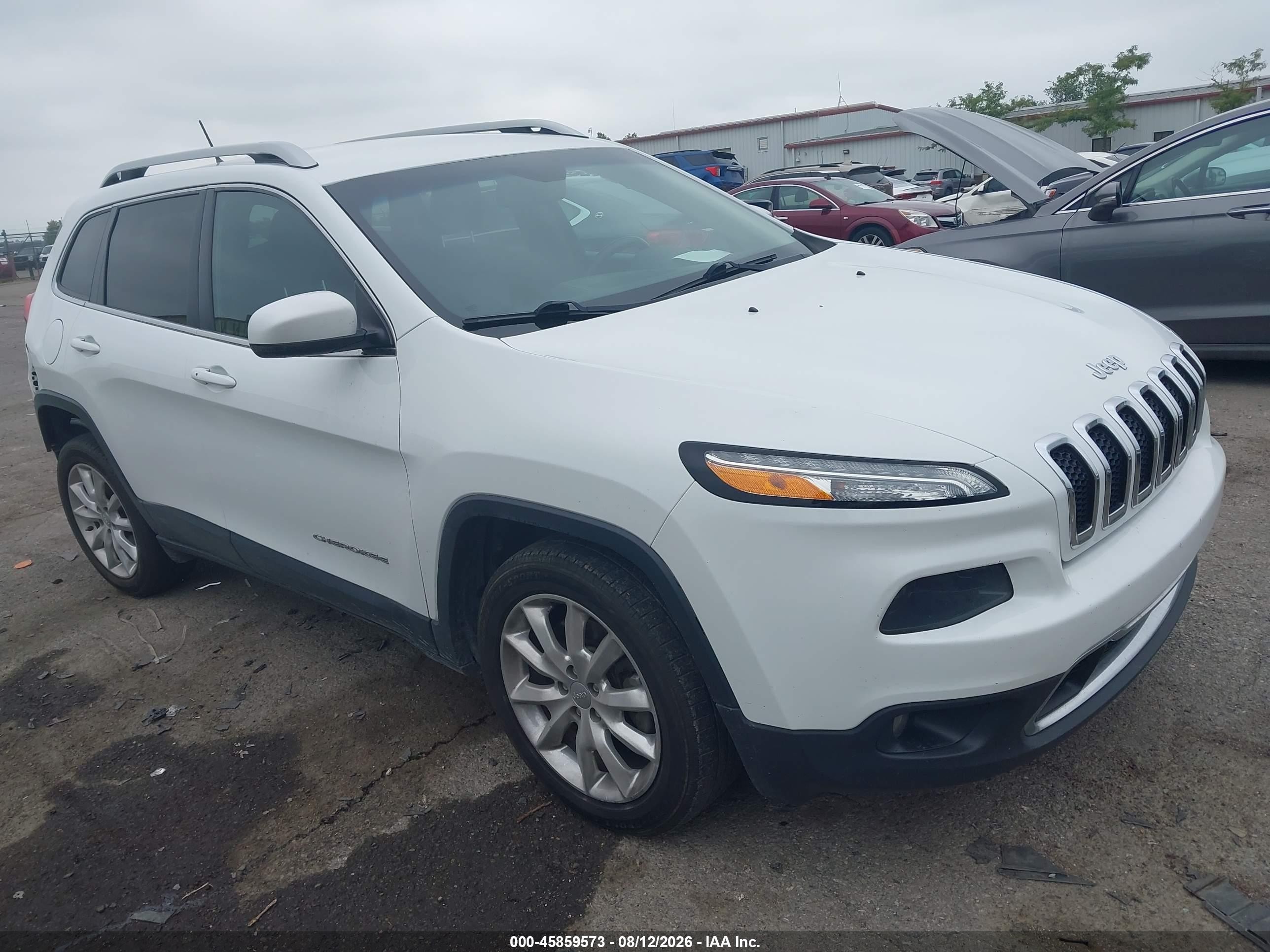 2015 Jeep Cherokee Limited Белый vin: 1C4PJLDB3FW732895