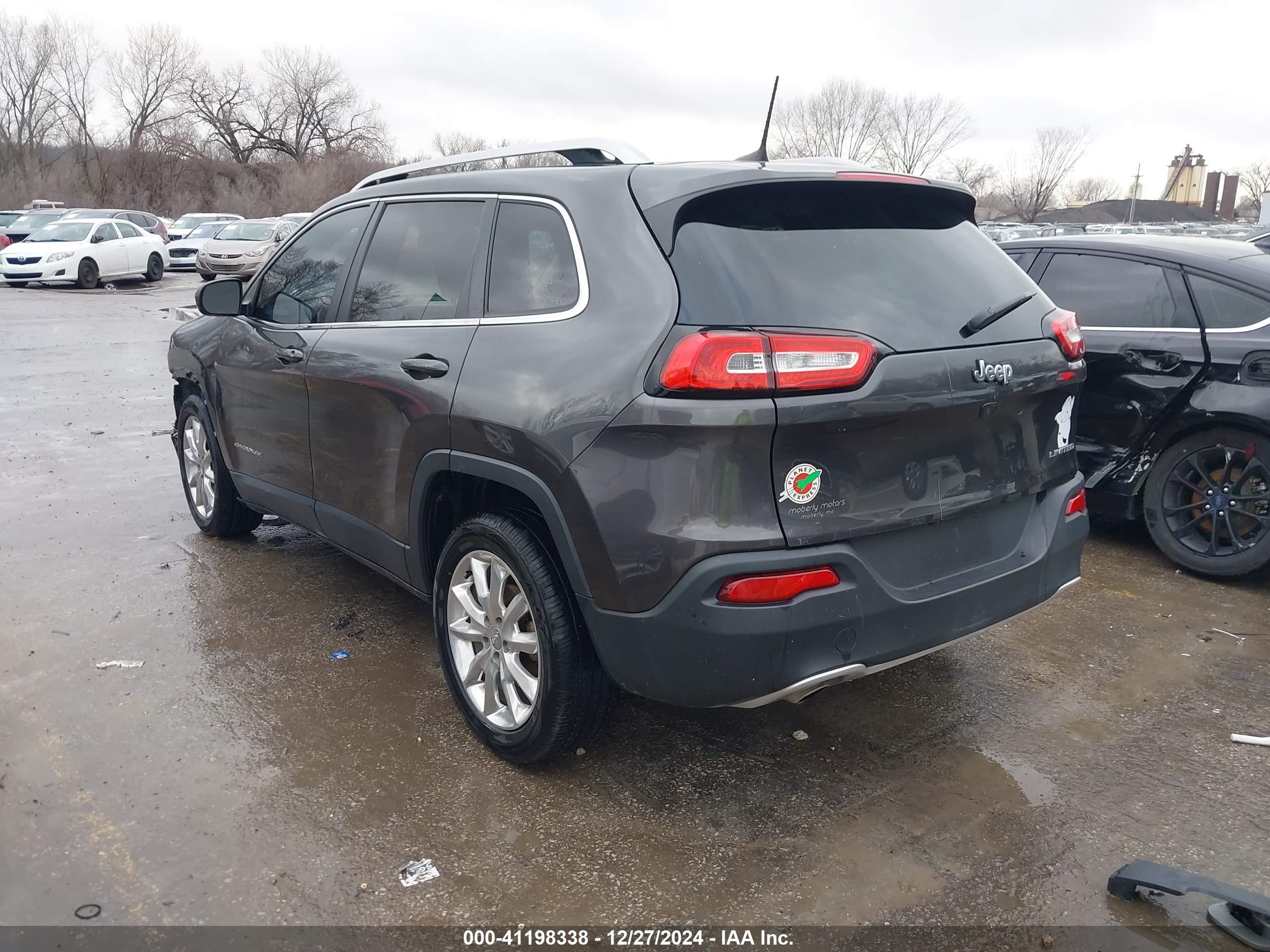 2017 Jeep Cherokee Limited Fwd Серый vin: 1C4PJLDB3HW518184