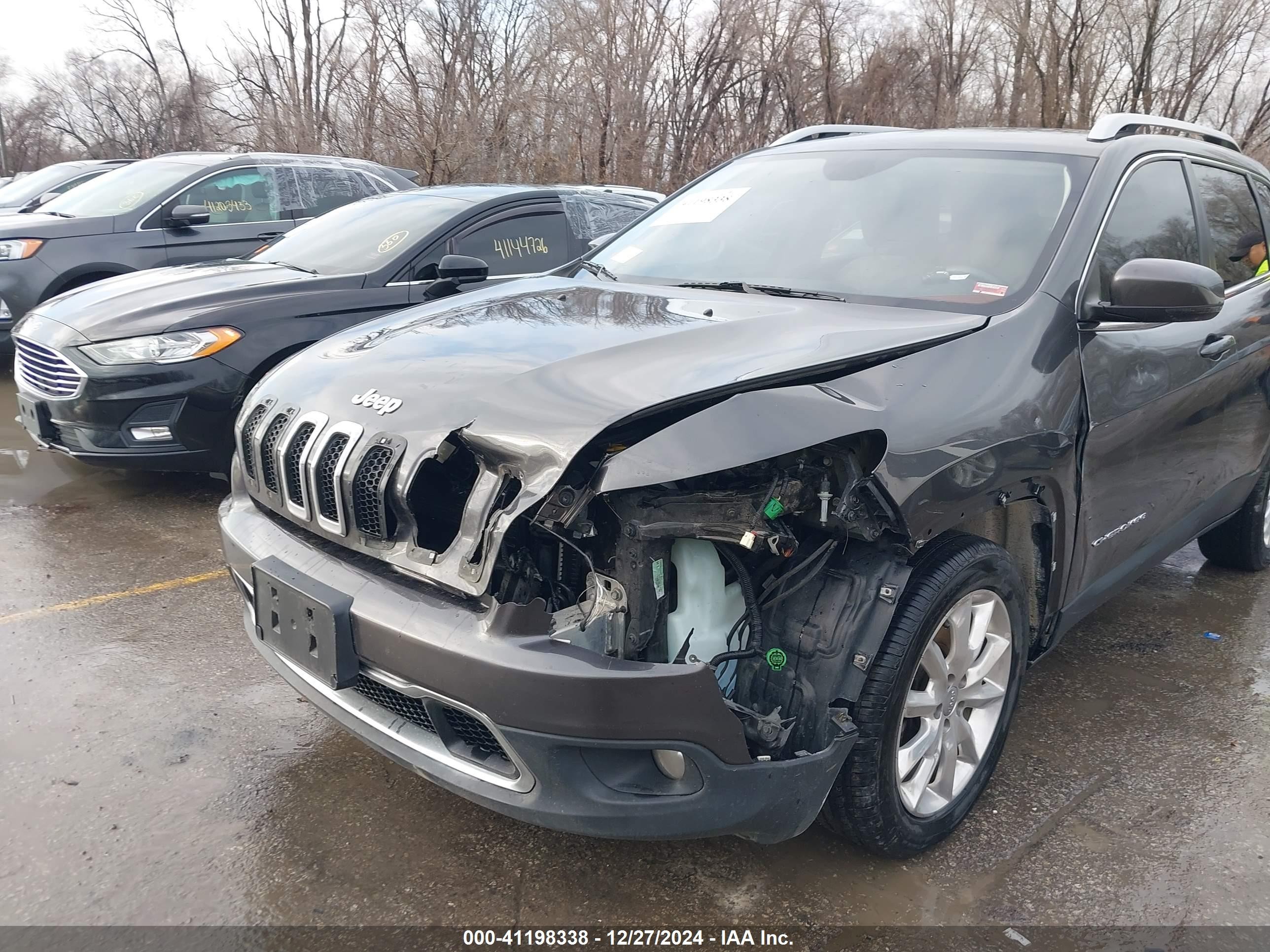 2017 Jeep Cherokee Limited Fwd Серый vin: 1C4PJLDB3HW518184