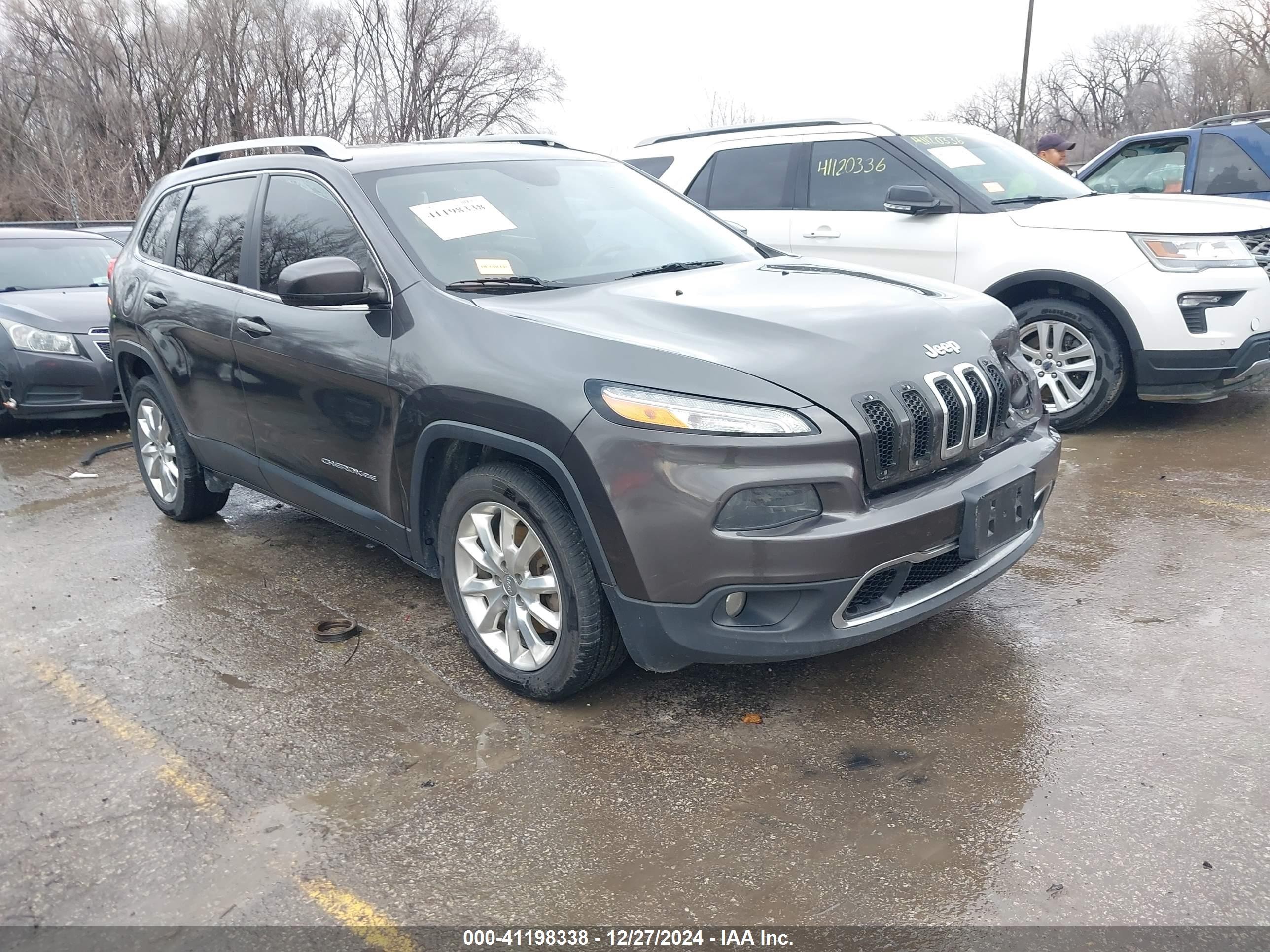 2017 Jeep Cherokee Limited Fwd Серый vin: 1C4PJLDB3HW518184