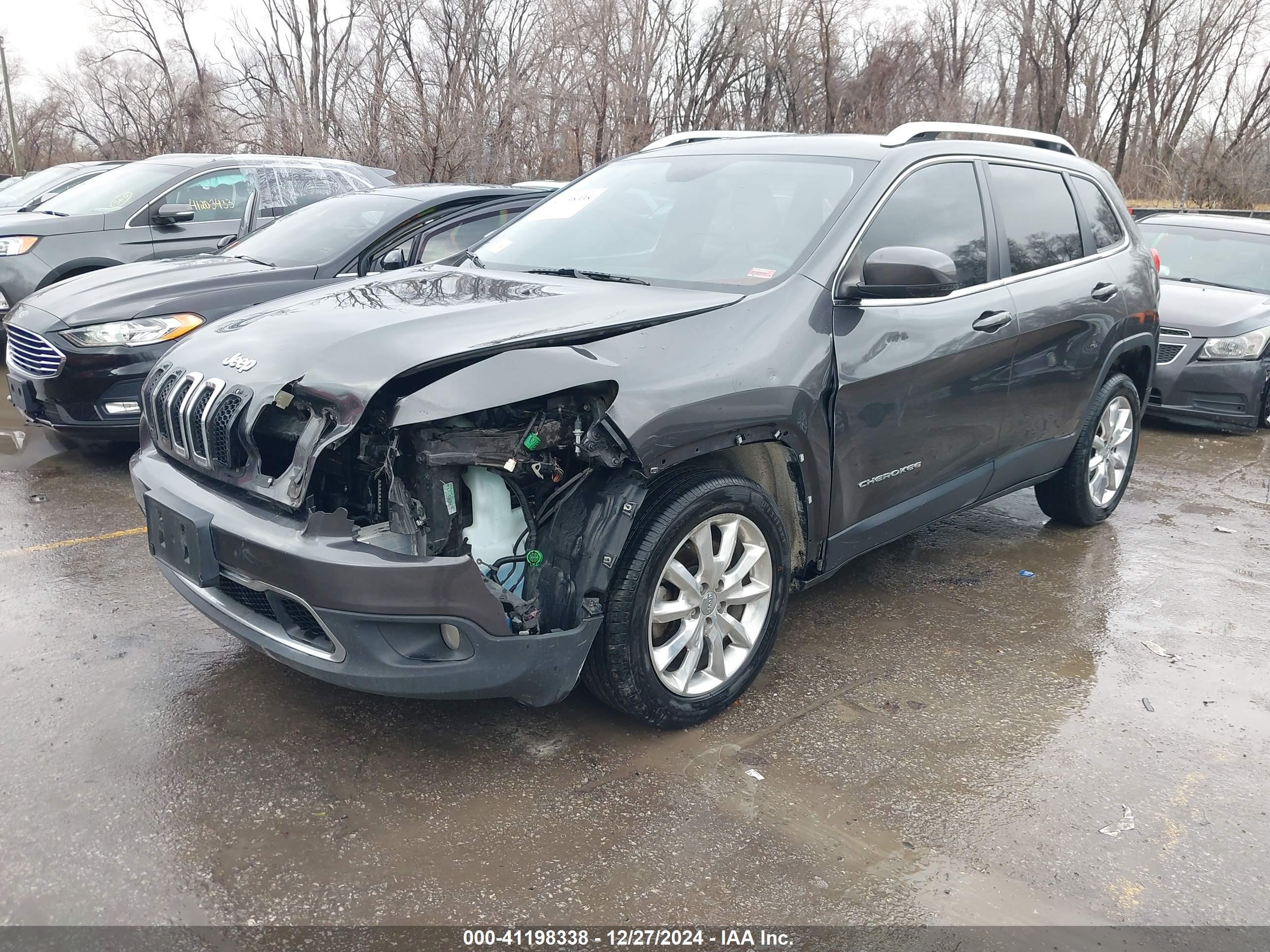 2017 Jeep Cherokee Limited Fwd Серый vin: 1C4PJLDB3HW518184