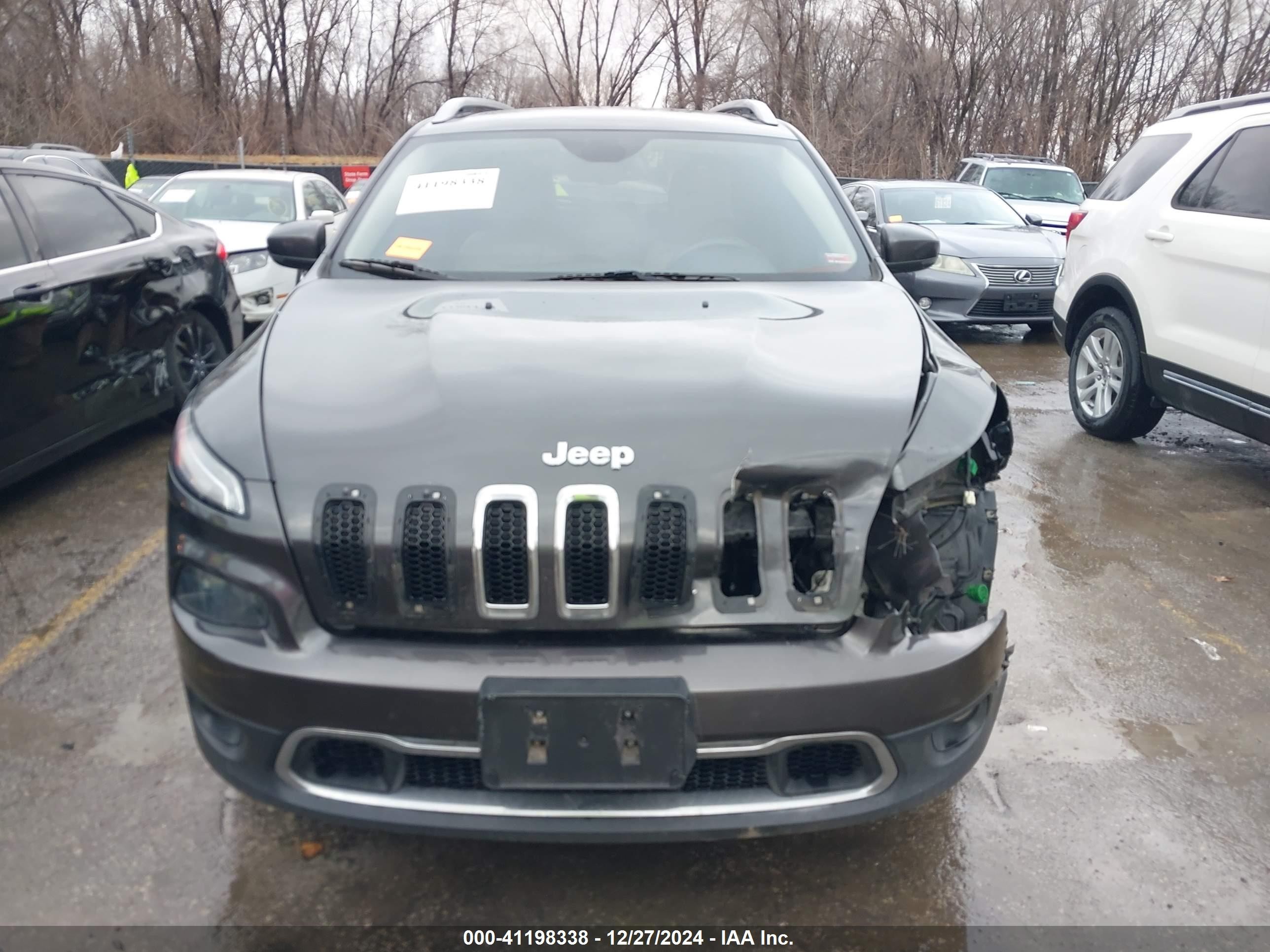 2017 Jeep Cherokee Limited Fwd Серый vin: 1C4PJLDB3HW518184
