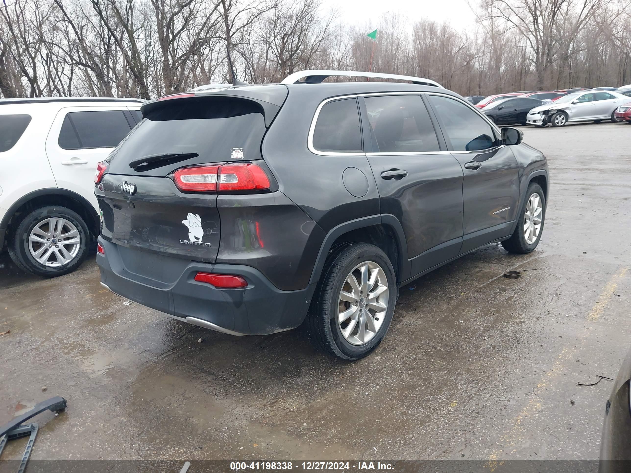 2017 Jeep Cherokee Limited Fwd Серый vin: 1C4PJLDB3HW518184