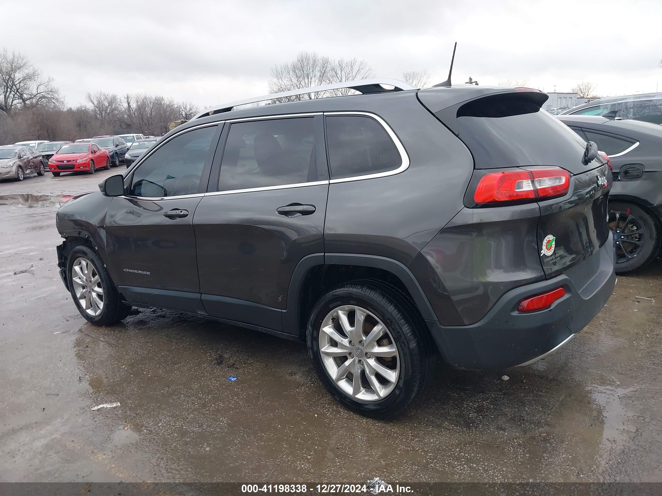2017 Jeep Cherokee Limited Fwd Серый vin: 1C4PJLDB3HW518184