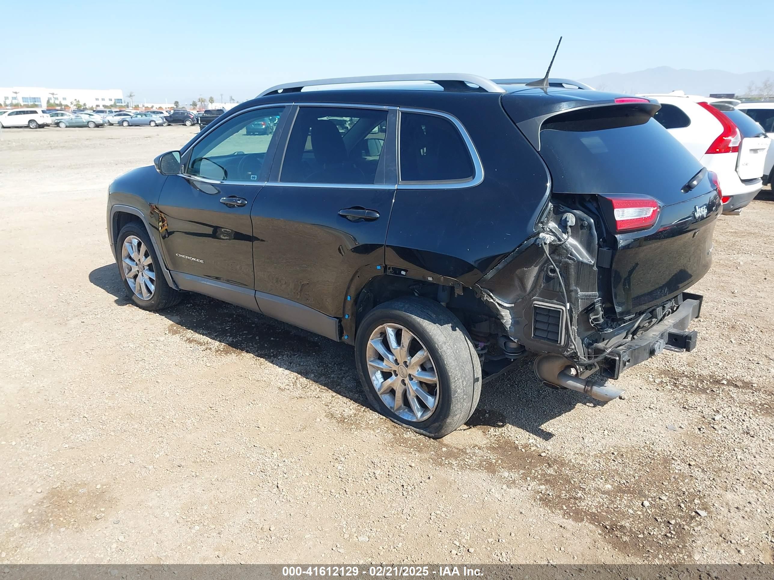 2017 Jeep Cherokee Limited Fwd Black vin: 1C4PJLDB3HW523076
