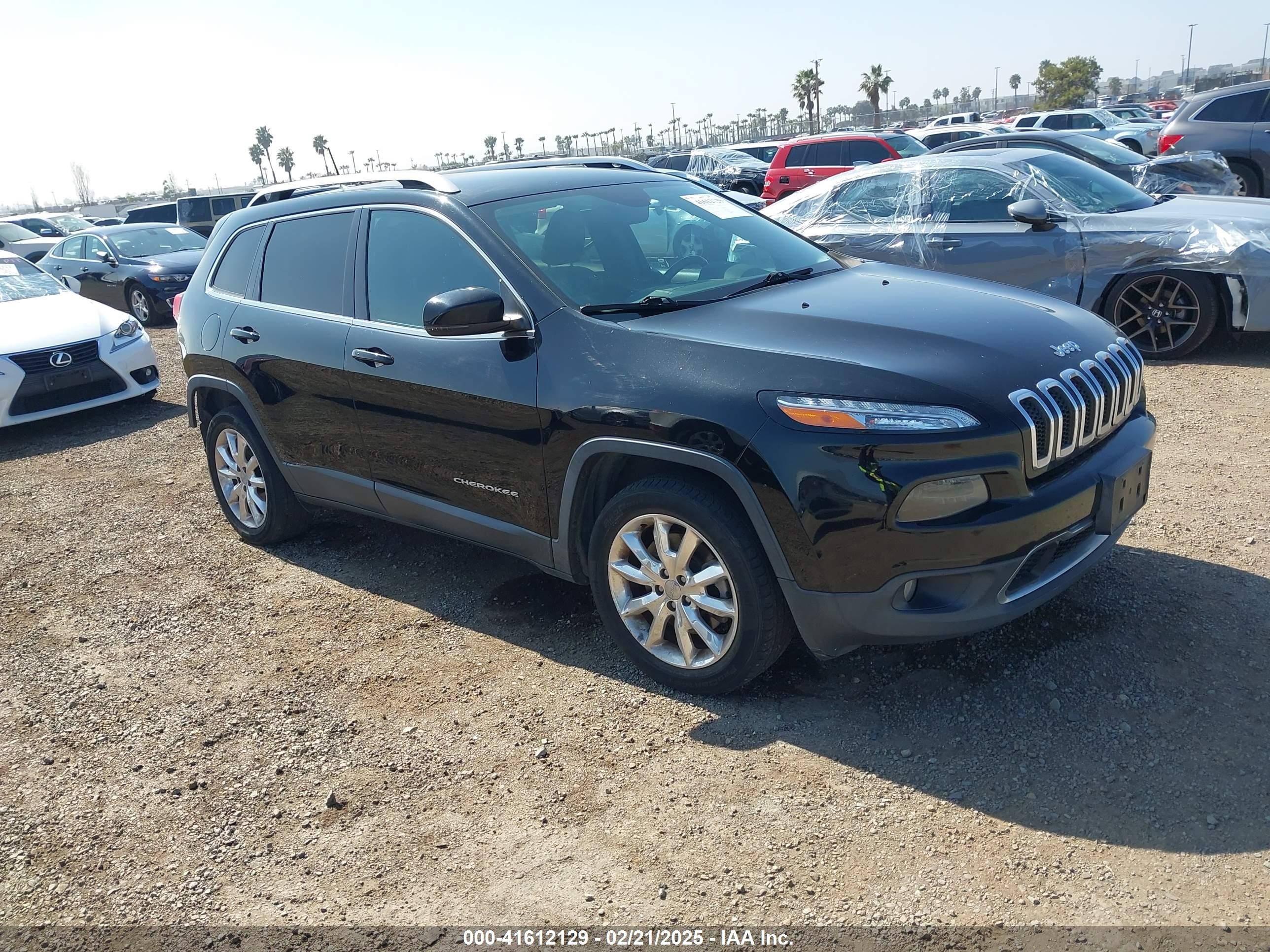 2017 Jeep Cherokee Limited Fwd Black vin: 1C4PJLDB3HW523076