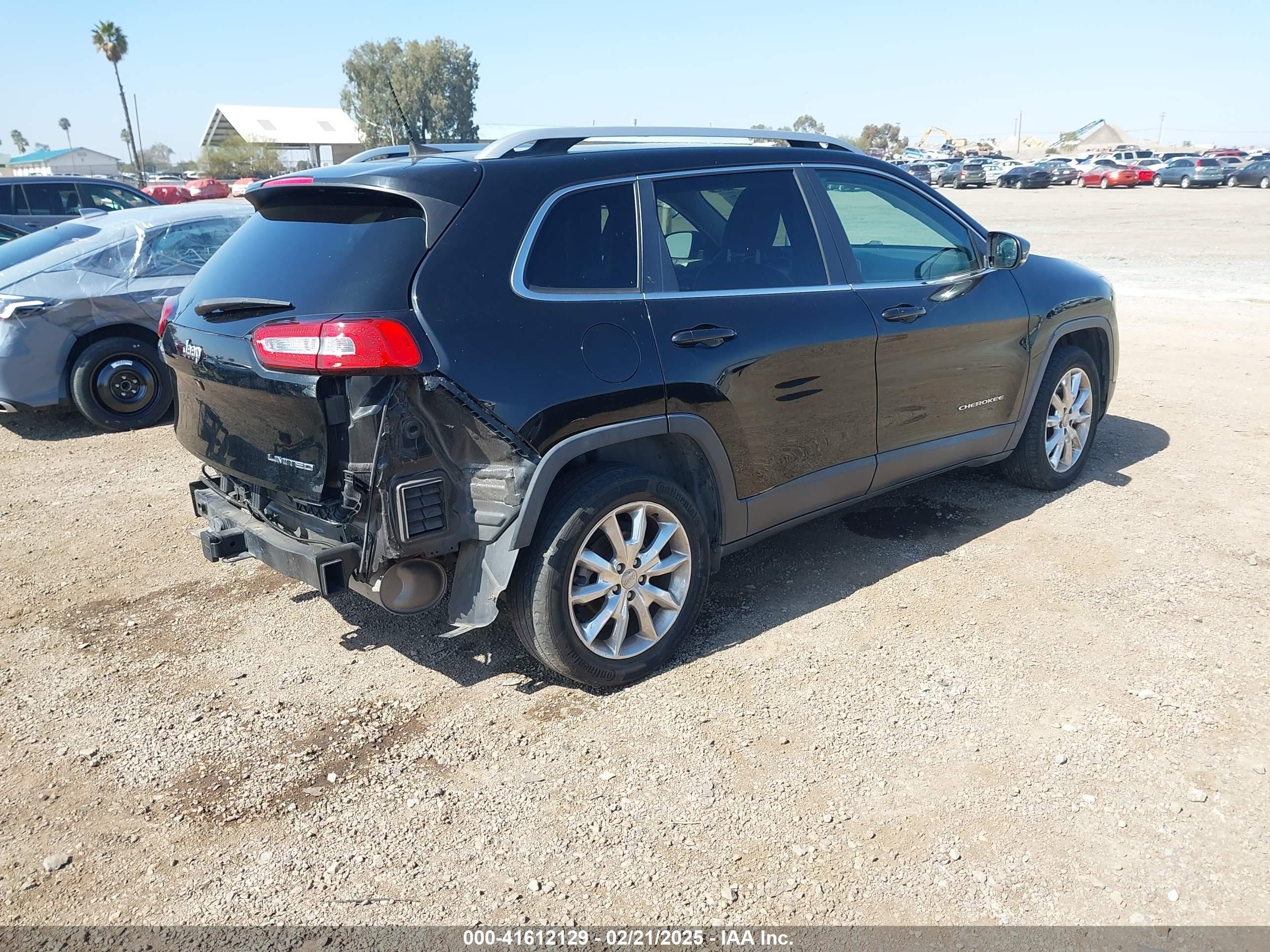 2017 Jeep Cherokee Limited Fwd Black vin: 1C4PJLDB3HW523076