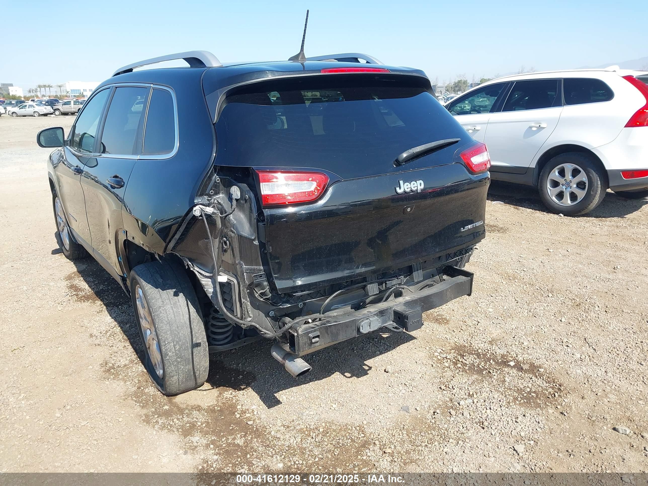 2017 Jeep Cherokee Limited Fwd Black vin: 1C4PJLDB3HW523076