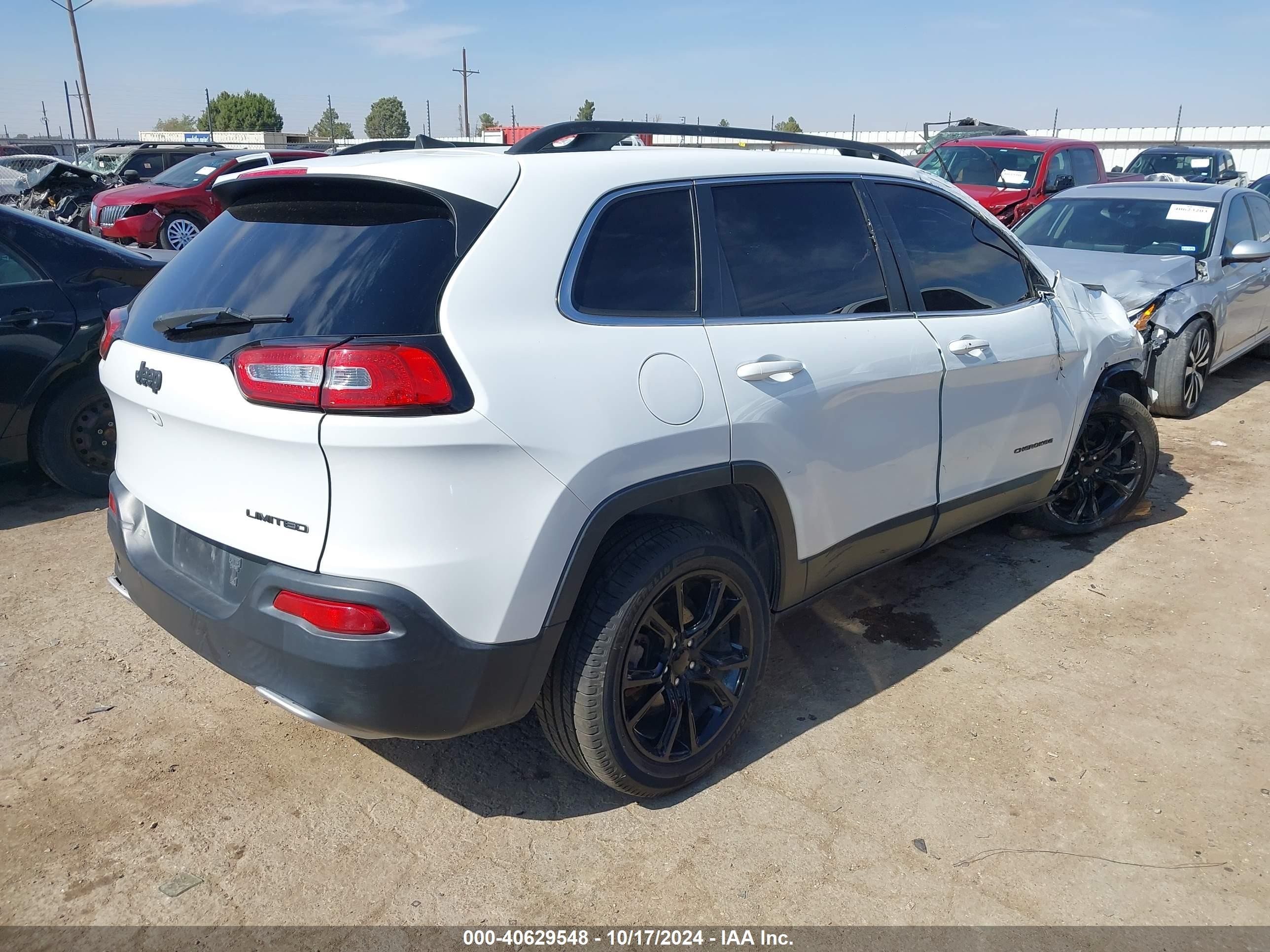 2017 Jeep Cherokee Limited Fwd White vin: 1C4PJLDB3HW526219