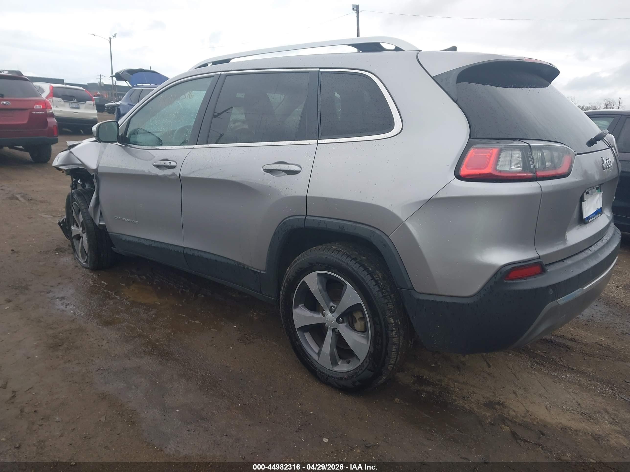 2019 Jeep Cherokee Limited Fwd Silver vin: 1C4PJLDB3KD387213